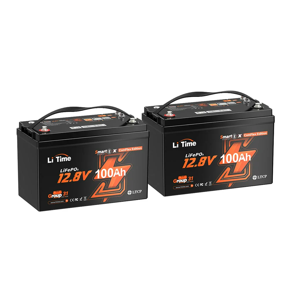 LiTime 12V 100Ah Smart ComFlex Battery with Bluetooth & Victron Communication