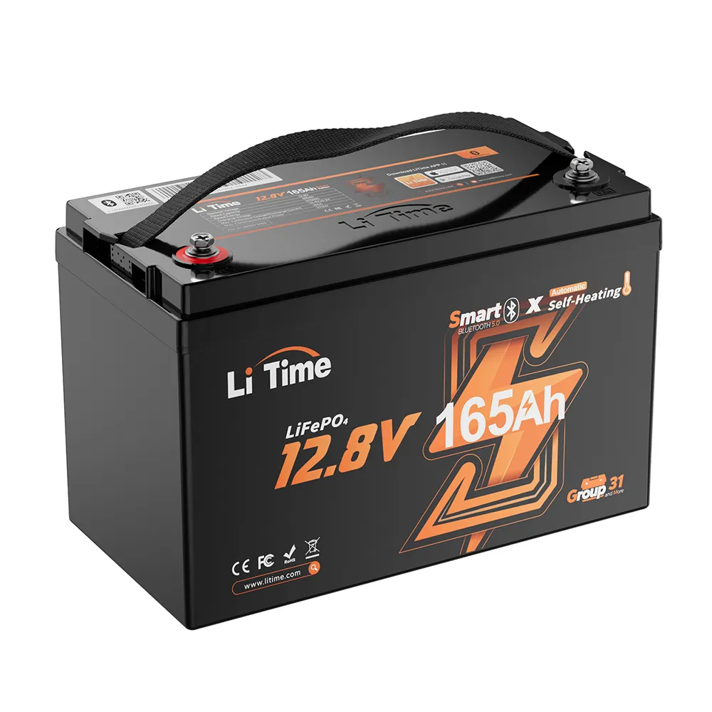 LiTime 12V 165Ah Smart Self Heating Lithium Battery for RV and Camping