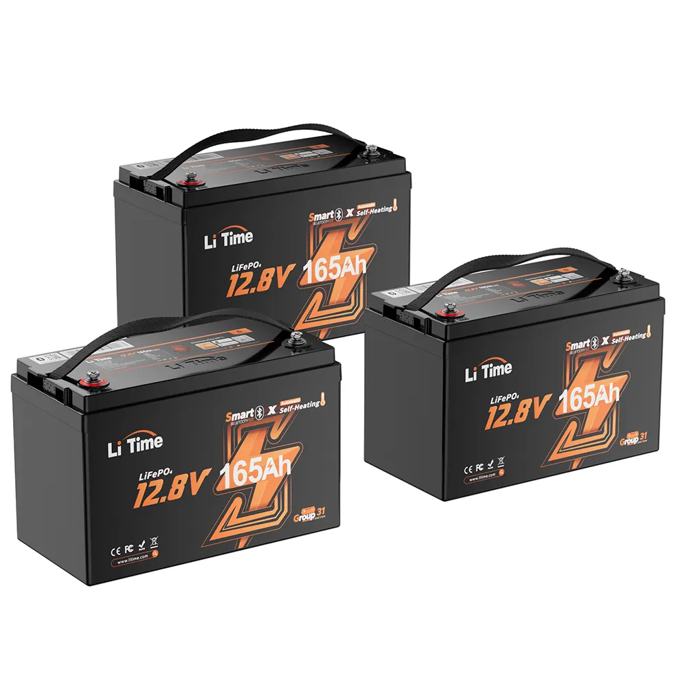 LiTime 12V 165Ah Smart Self Heating Lithium Battery for RV and Camping