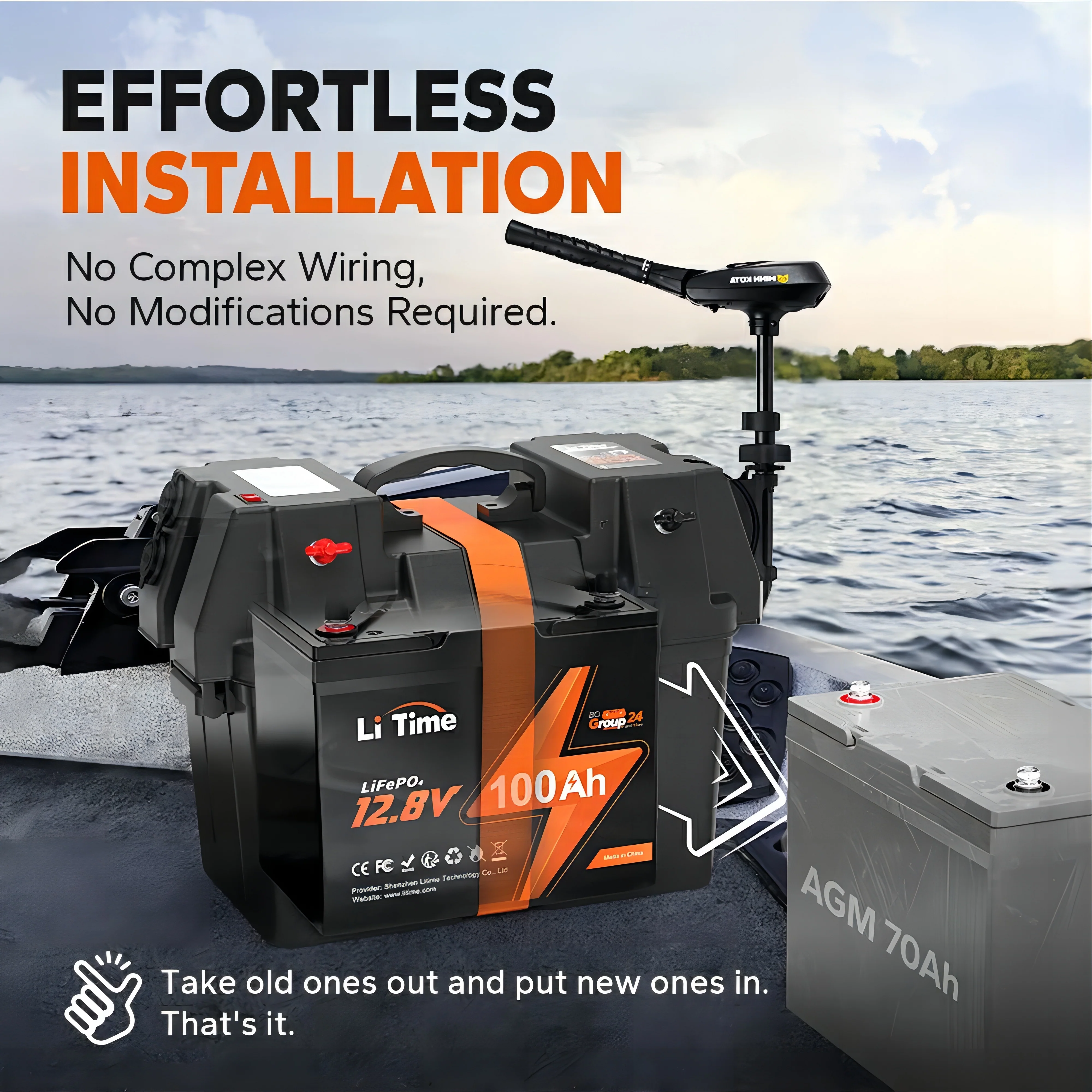 ✅Like New✅LiTime 12V 100Ah Group 24 LiFePO4 Lithium Battery