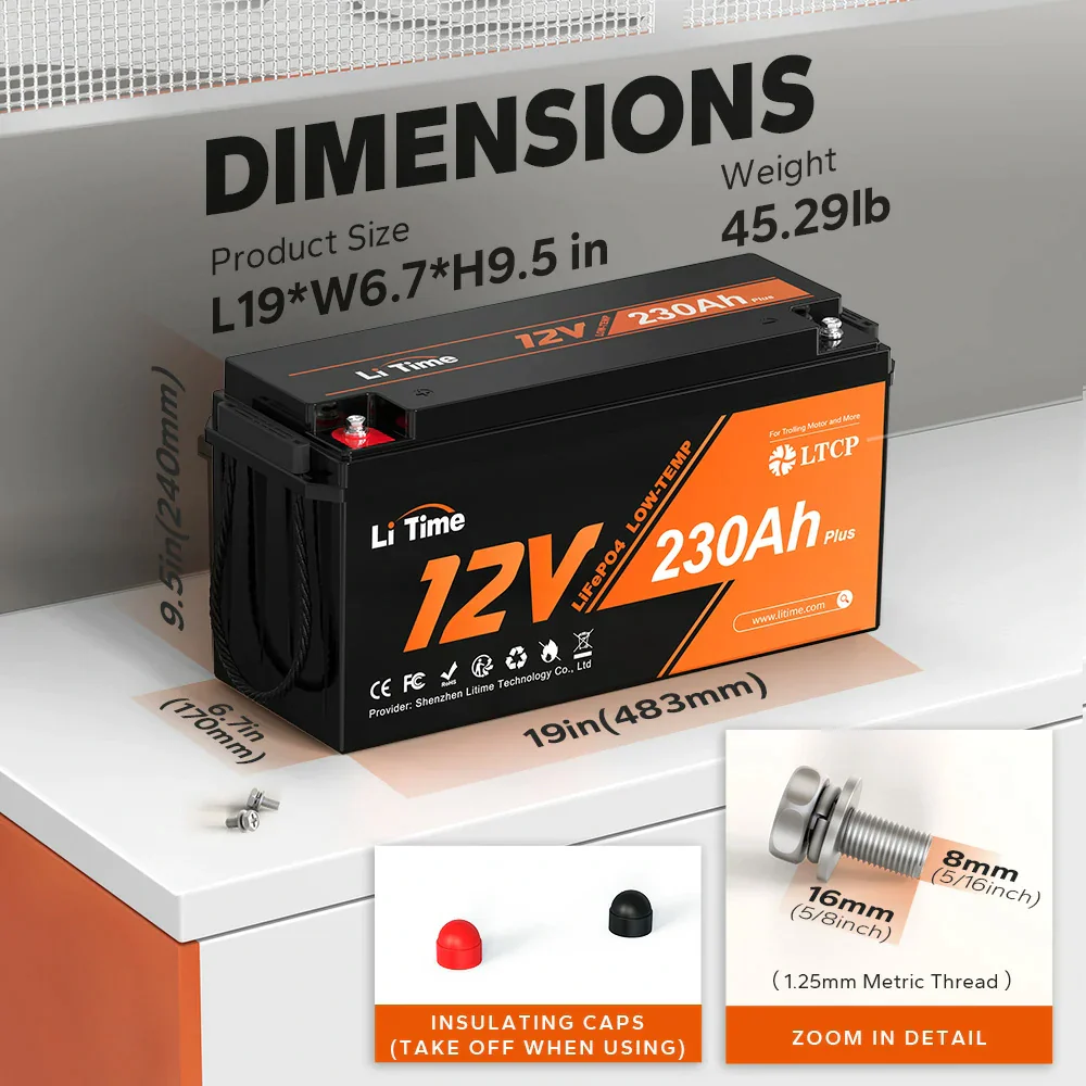 ✅Like New✅ LiTime 12V 230Ah Plus Low-Temp Protection LiFePO4 Battery