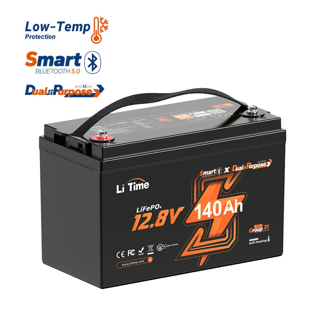 ✅Like New✅LiTime 12V 140Ah Bluetooth Dual Purpose 1000 CCA Marine Battery