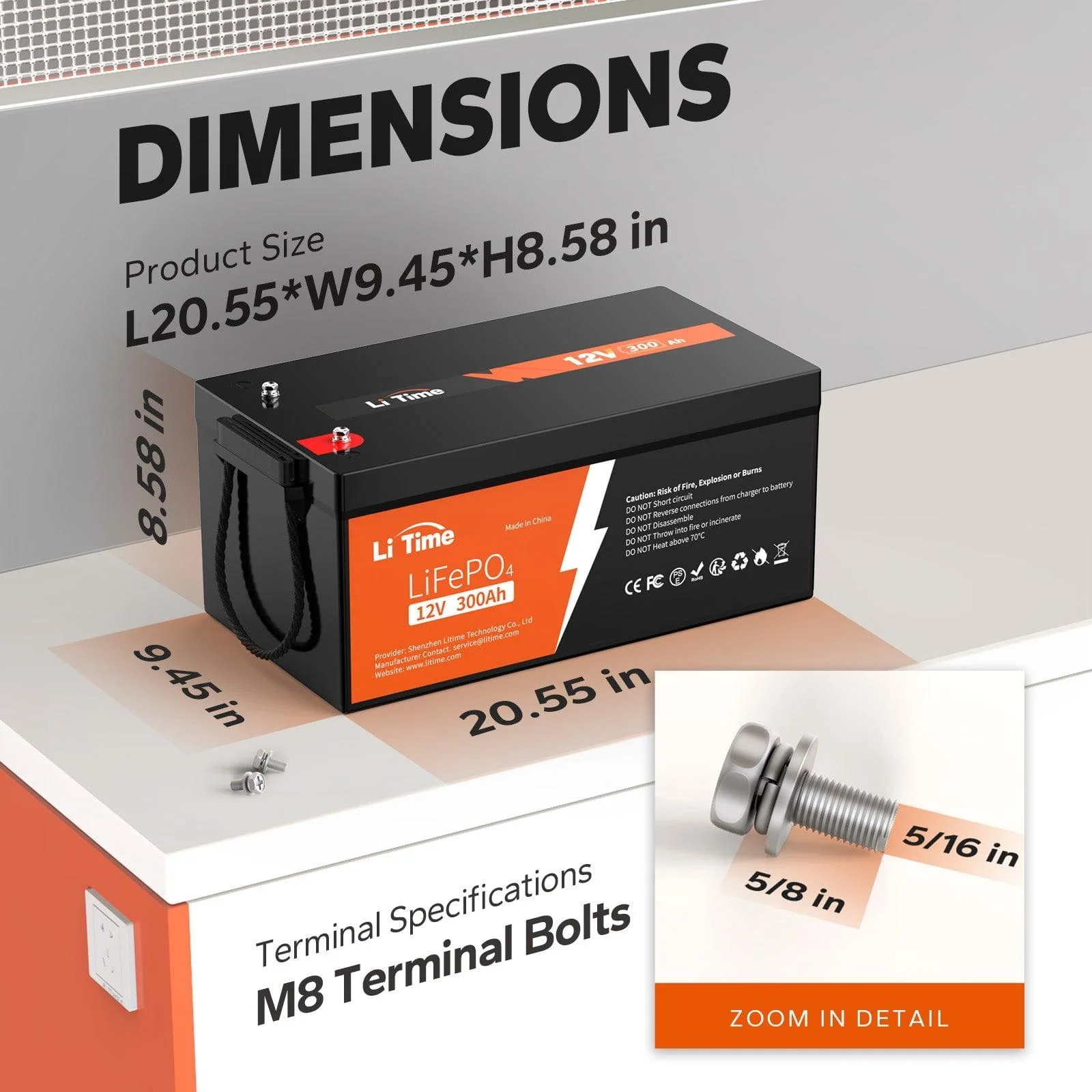 ✅Like New✅LiTime 12V 300Ah LiFePO4 Lithium Battery