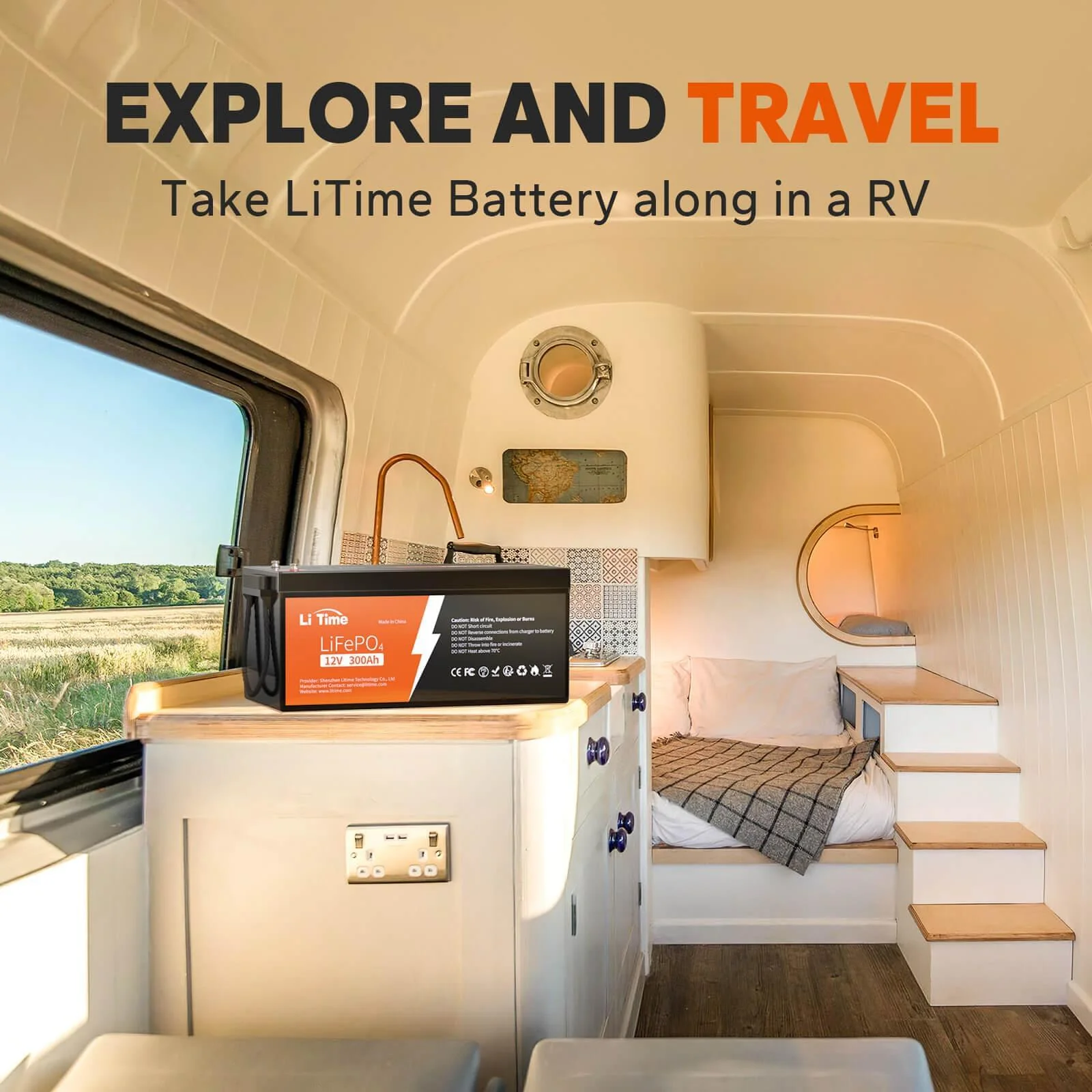 ✅Like New✅LiTime 12V 300Ah LiFePO4 Lithium Battery