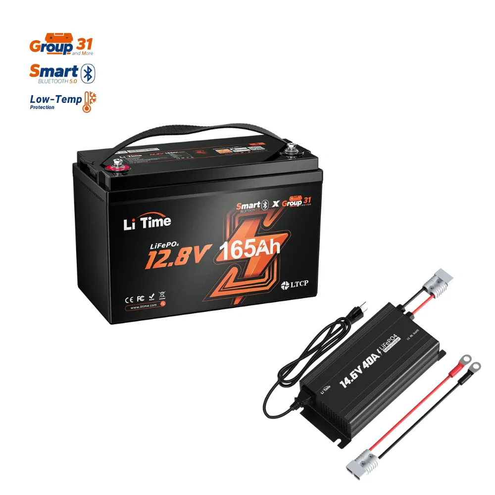 ✅Like New✅LiTime 12V 165Ah Bluetooth Lithium Battery for RV and Marine