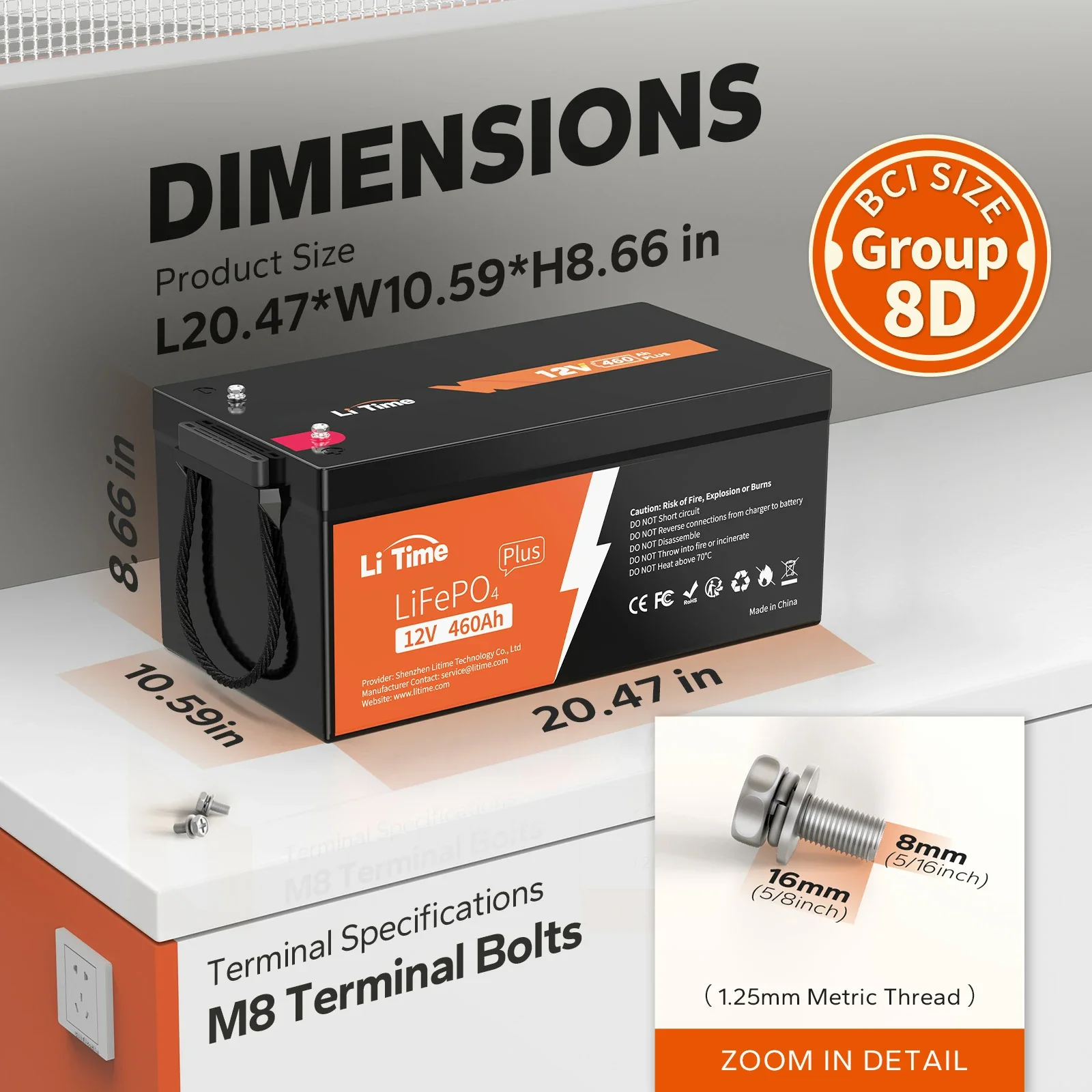 ✅Like New✅LiTime 12V 460Ah LiFePO4 Lithium Battery, 250A BMS, 5888Wh Energy