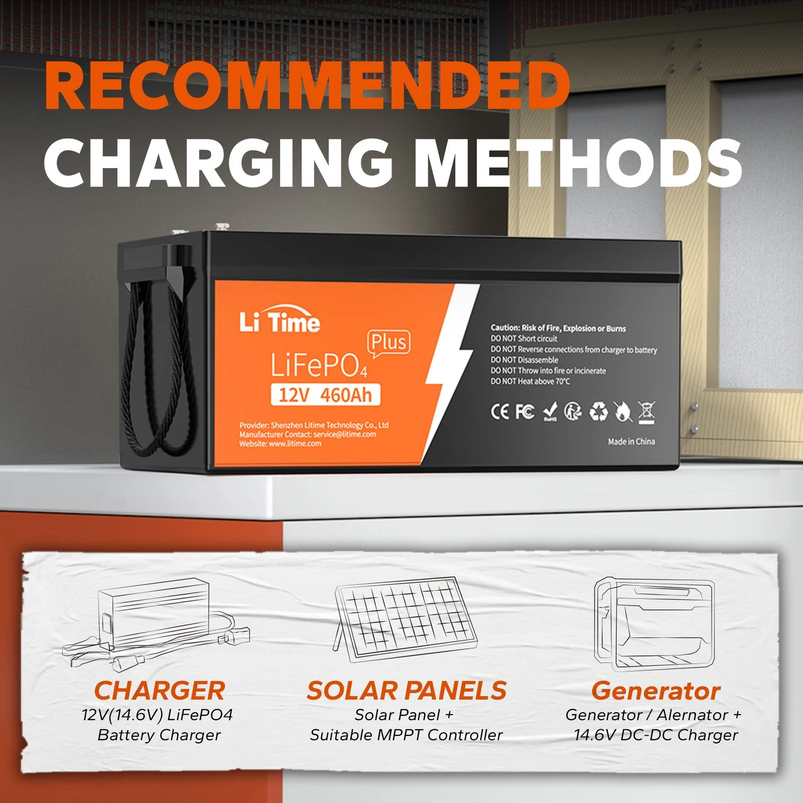 ✅Like New✅LiTime 12V 460Ah LiFePO4 Lithium Battery, 250A BMS, 5888Wh Energy