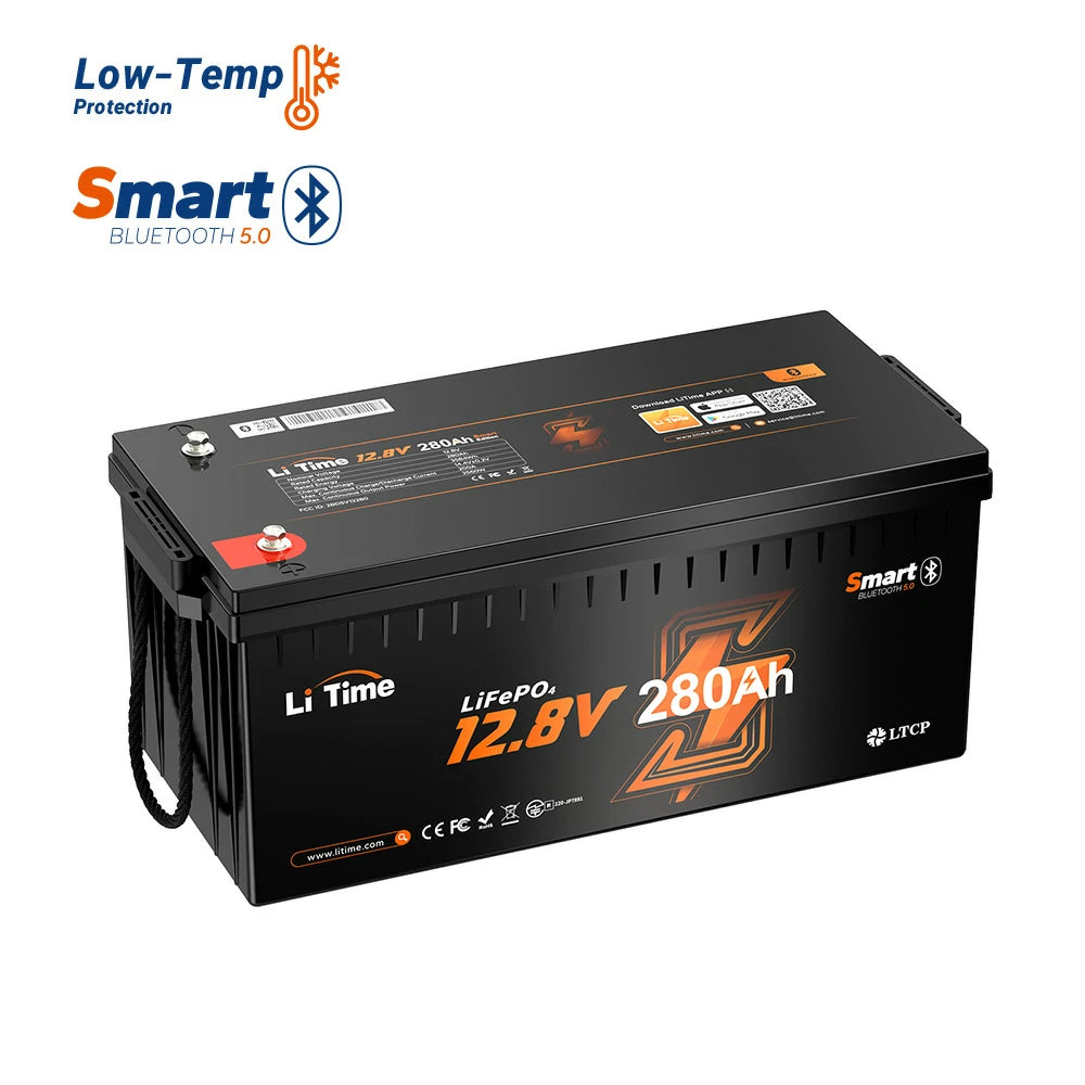 ✅Like New✅LiTime 12V 280Ah Bluetooth Deep Cycle Battery with Low-Temp Protection