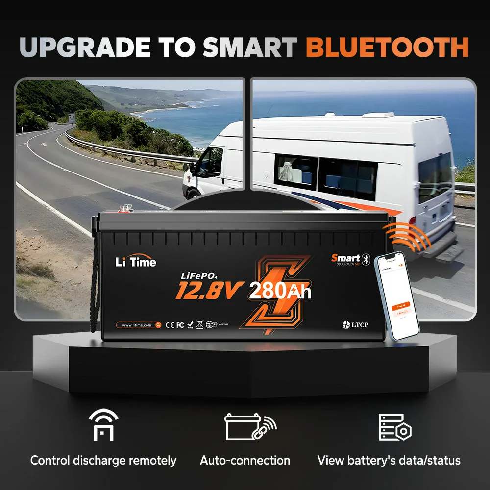 ✅Like New✅LiTime 12V 280Ah Bluetooth Deep Cycle Battery with Low-Temp Protection