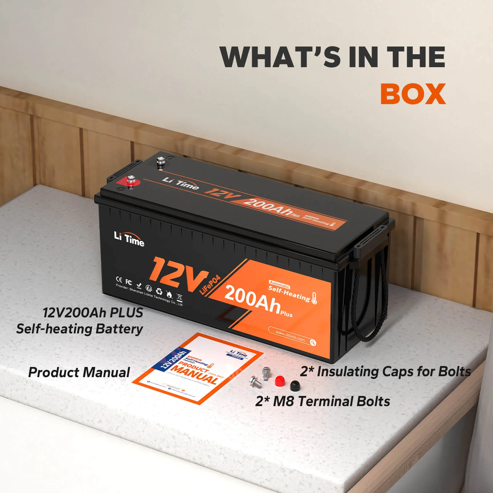 ✅Like New✅LiTime 12V 200Ah Plus Self-Heating LiFePO4 Battery
