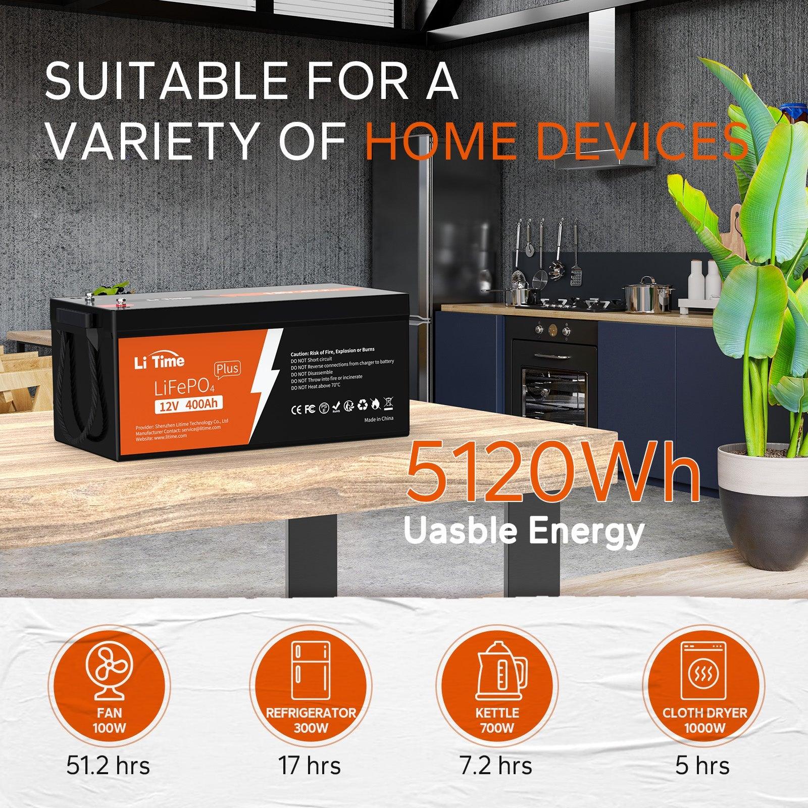 ✅Like New✅LiTime 12V 400Ah LiFePO4 Lithium Battery