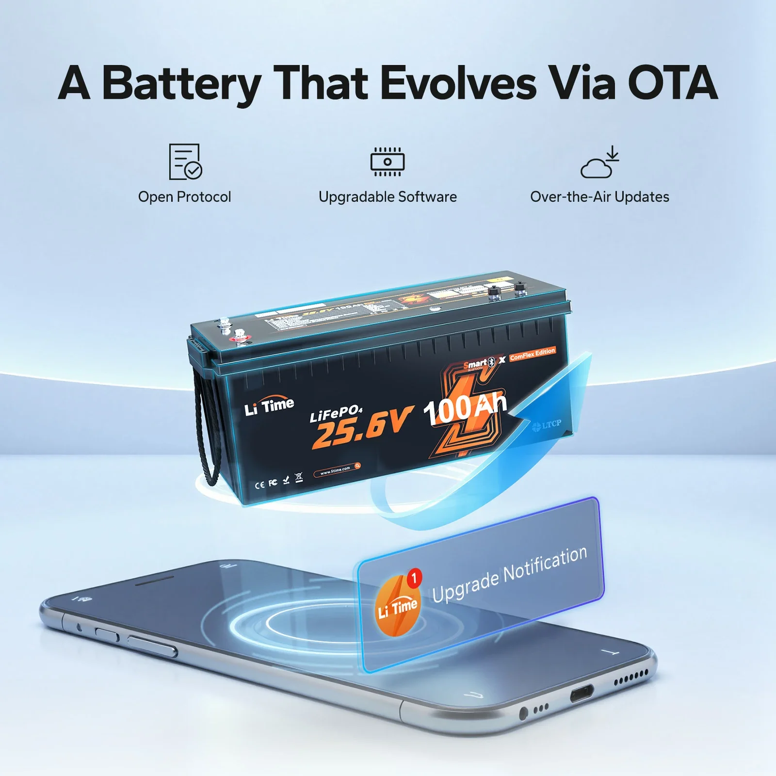 LiTime 24V 100Ah Smart ComFlex Battery with Bluetooth & Victron Comms | All-in-One Power Solution 5 LiTime 24V 100Ah Smart ComFlex Battery with Bluetooth & Victron Comms | All-in-One Power Solution