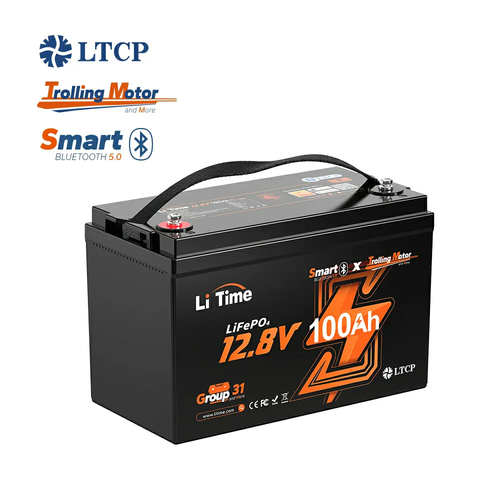 ✅Like New✅LiTime 12 Volt 100Ah TM Lithium Marine Trolling Motor Battery with Bluetooth