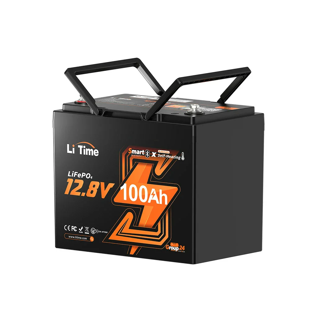 ✅Like New✅LiTime 12V 100Ah Group 24 Bluetooth Lithium Battery with Self Heating