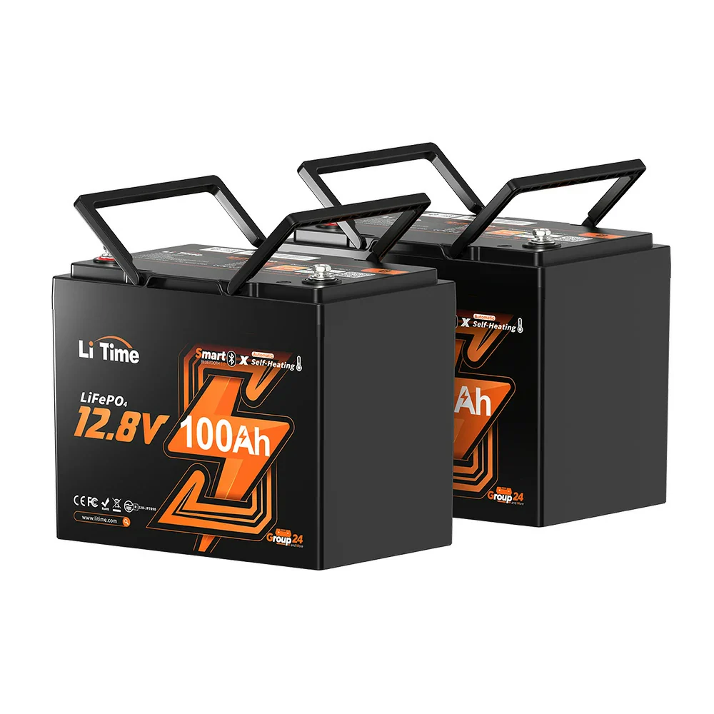 ✅Like New✅LiTime 12V 100Ah Group 24 Bluetooth Lithium Battery with Self Heating