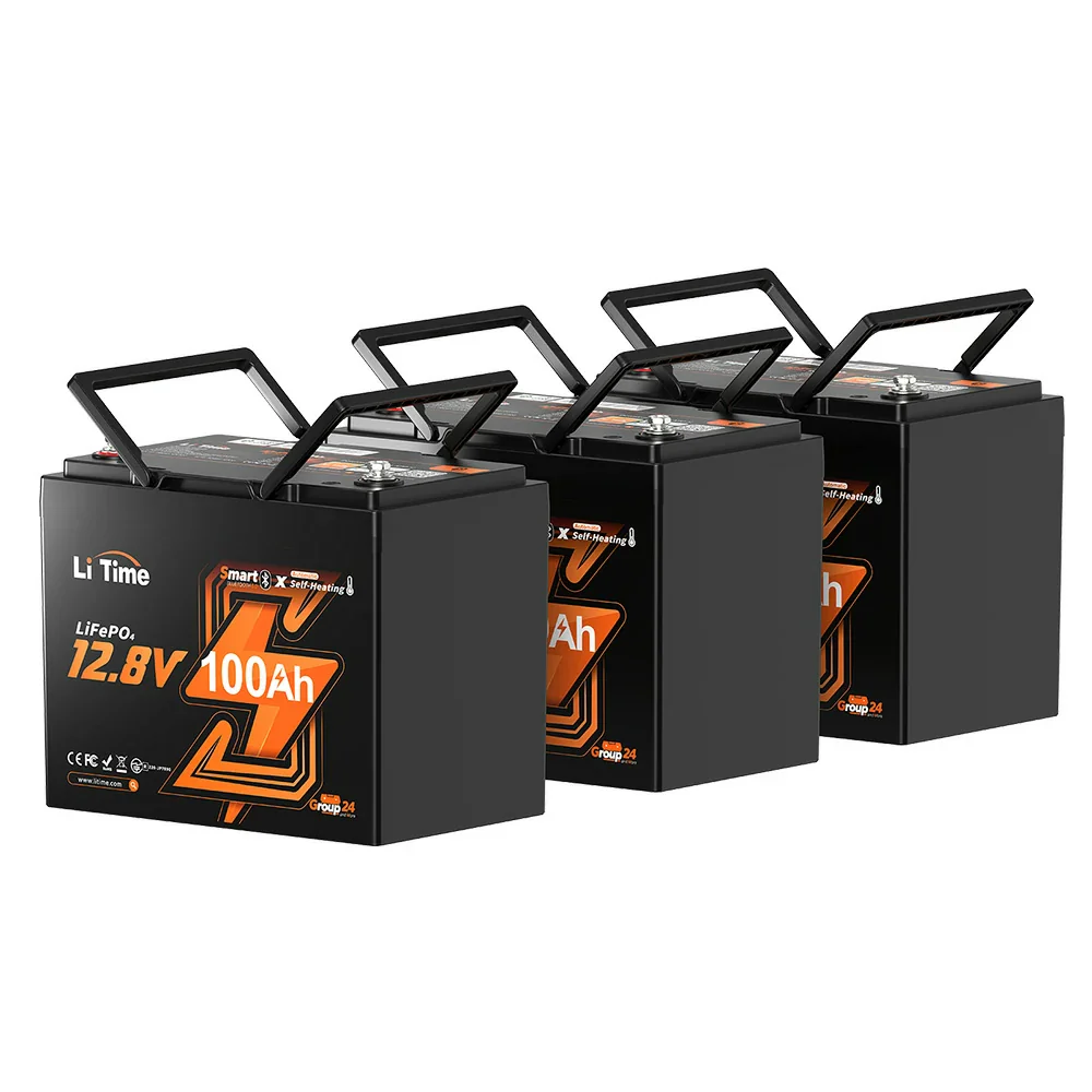 ✅Like New✅LiTime 12V 100Ah Group 24 Bluetooth Lithium Battery with Self Heating