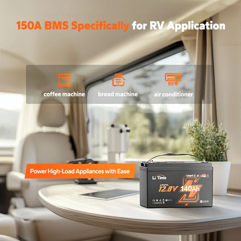 ✅Like New✅LiTime 12V 140Ah Bluetooth Lithium Deep Cycle Battery for RV and Trolling Motor 753 ✅Like New✅LiTime 12V 140Ah Bluetooth Lithium Deep Cycle Battery for RV and Trolling Motor