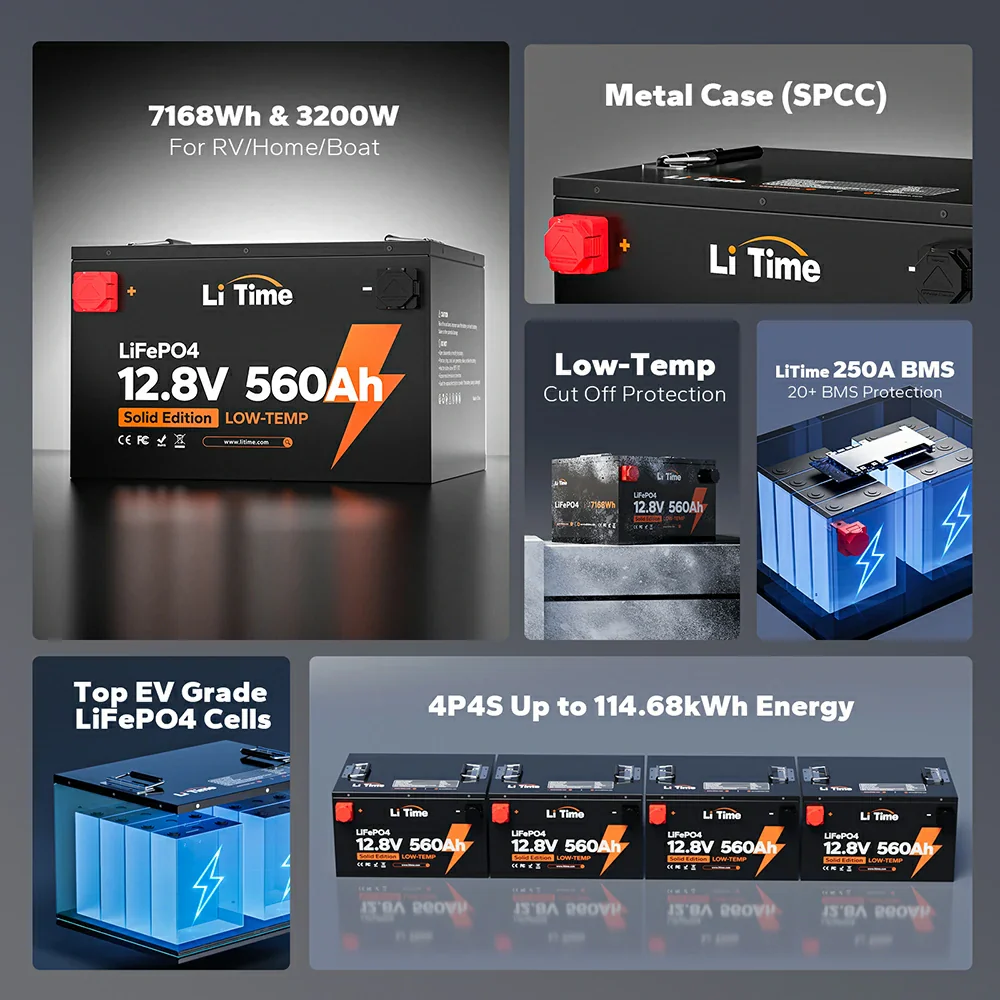 ✅Like New✅LiTime 12V 560Ah LiFePO4 Battery for Off Grid Solar System with Low Temp Protection 497 ✅Like New✅LiTime 12V 560Ah LiFePO4 Battery for Off Grid Solar System with Low Temp Protection