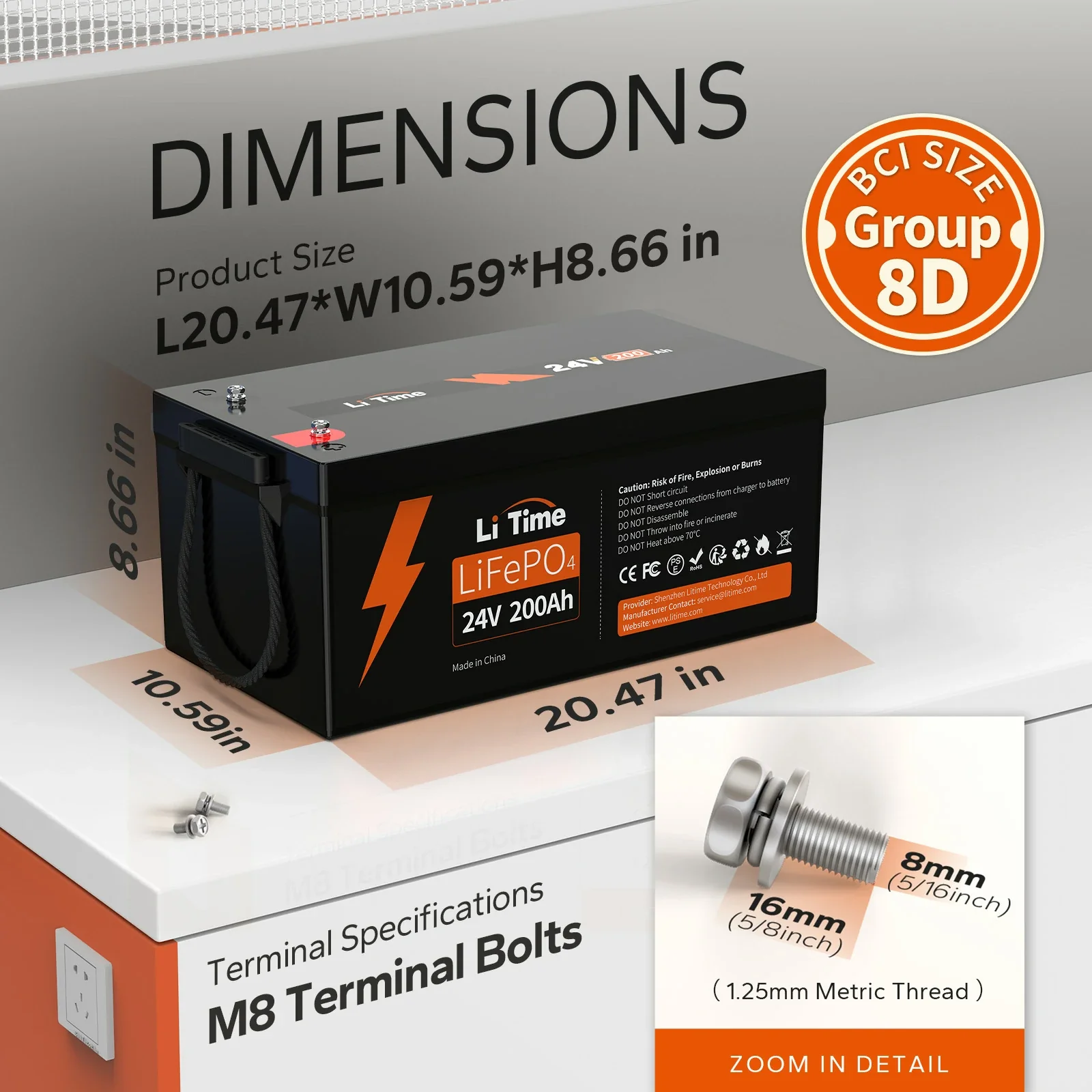 ✅Like New✅LiTime 24V 200Ah LiFePO4 Lithium Battery