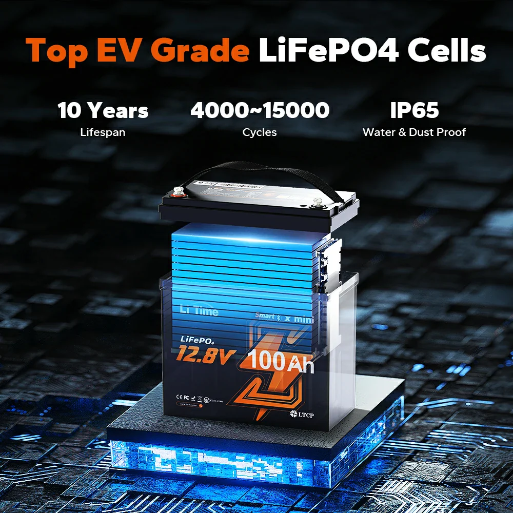 ✅Like New✅LiTime 12 Volt 100Ah Mini Smart - Small 12V Bluetooth Battery 5 ✅Like New✅LiTime 12 Volt 100Ah Mini Smart - Small 12V Bluetooth Battery