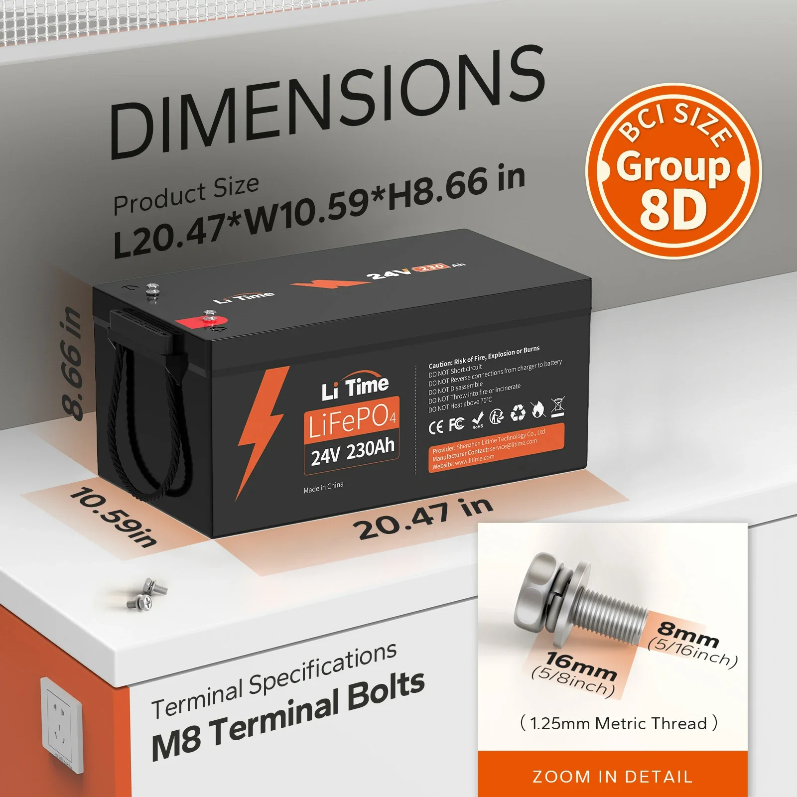 ✅Like New✅LiTime 24V 230Ah LiFePO4 Lithium Battery