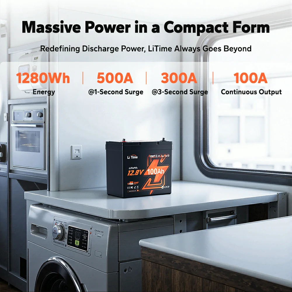 ✅Like New✅LiTime 12V 100Ah Xtra-Mini Bluetooth Small LiFePO4 Battery 9 ✅Like New✅LiTime 12V 100Ah Xtra-Mini Bluetooth Small LiFePO4 Battery