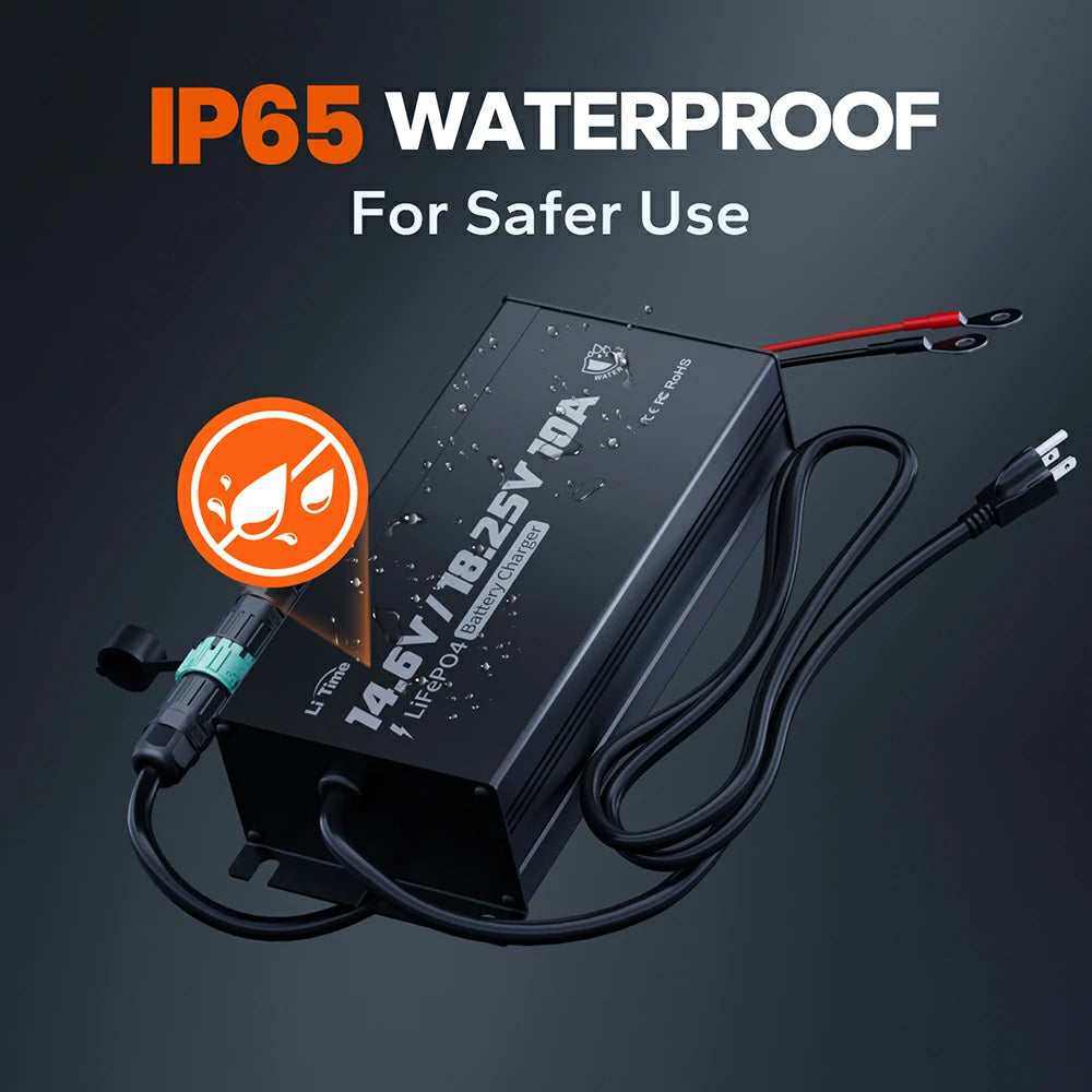 ✅Like New✅LiTime 12V(14.6V) & 16V(18.25V) 10A Waterproof Lithium Battery Charger 4 ✅Like New✅LiTime 12V(14.6V) & 16V(18.25V) 10A Waterproof Lithium Battery Charger