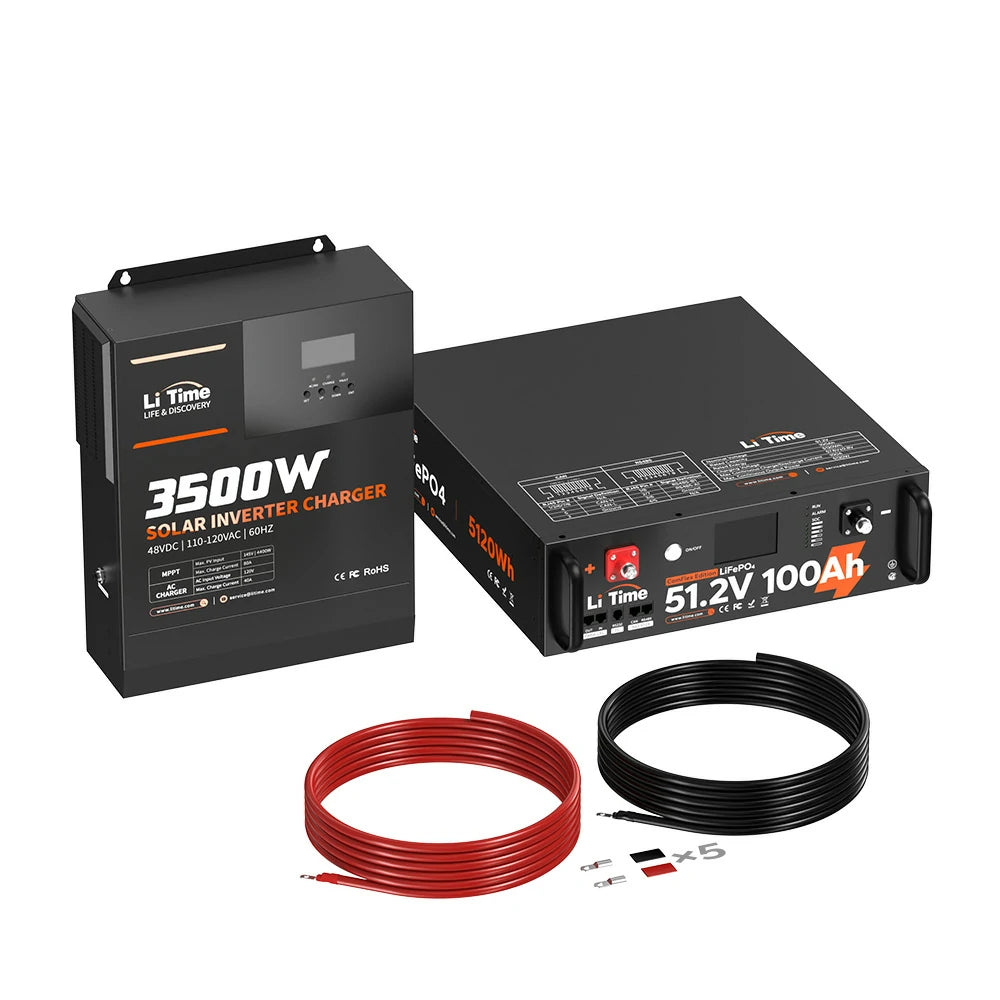 LiTime 48V Off-Grid Solar Power Kits (3.5kW / 5kW / 10kW)