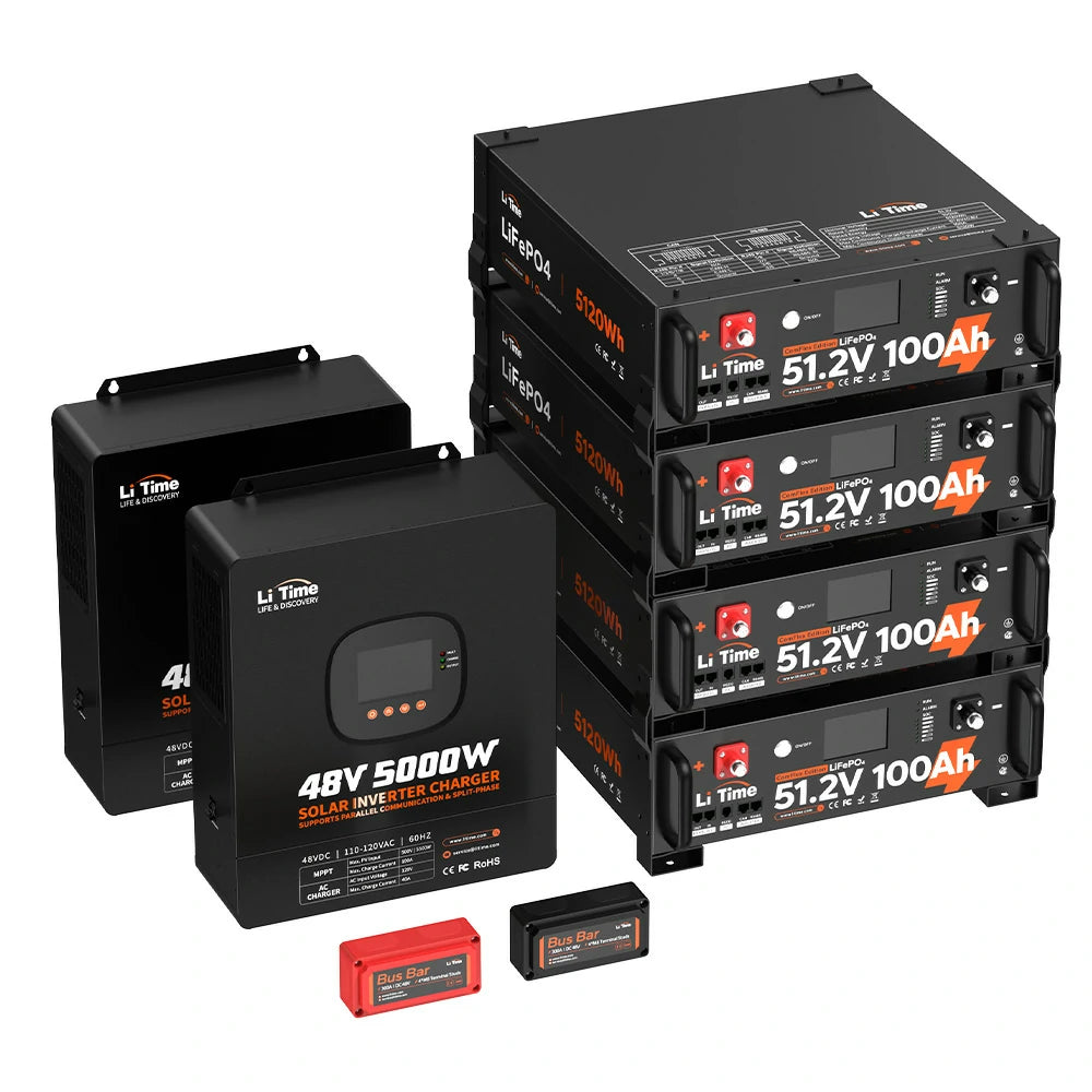 LiTime 48V Off-Grid Solar Power Kits (3.5kW / 5kW / 10kW) 8 LiTime 48V Off-Grid Solar Power Kits (3.5kW / 5kW / 10kW)