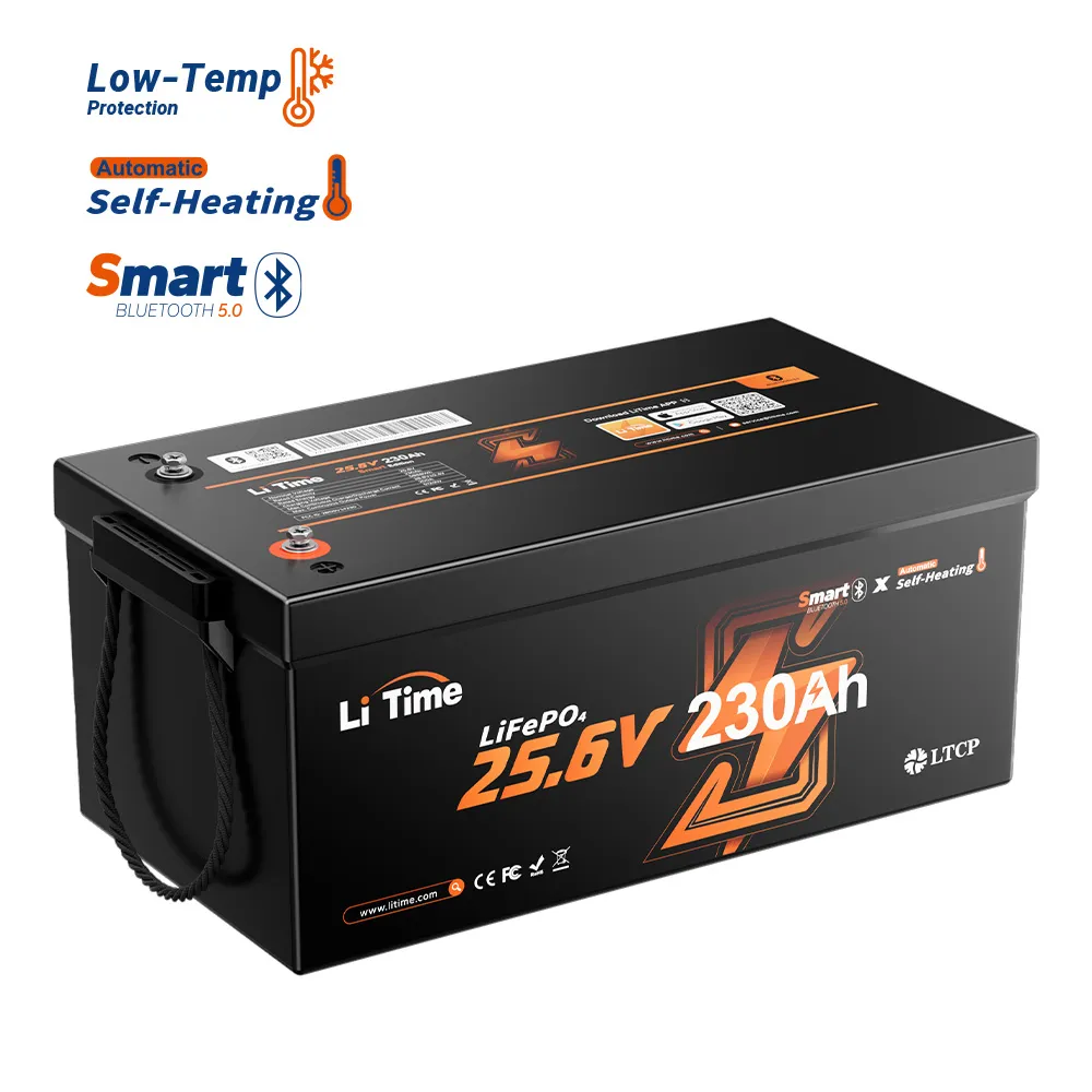 LiTime 24V 230Ah Smart Self Heating Lithium Battery for RV and Off-Grid