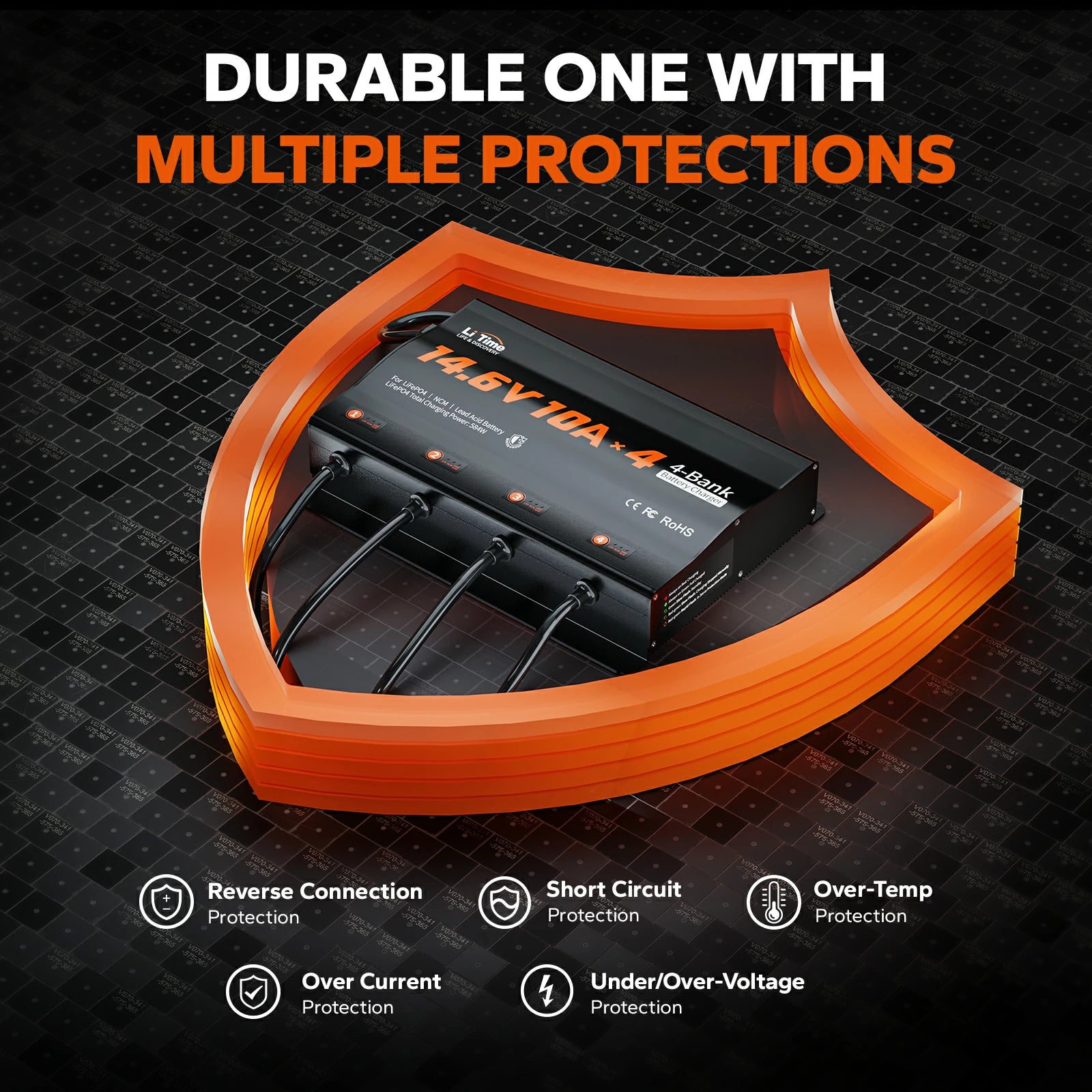 ✅Like New✅LiTime 4 Bank 12V 10A Battery Charger for Marine, RV 5 ✅Like New✅LiTime 4 Bank 12V 10A Battery Charger for Marine, RV