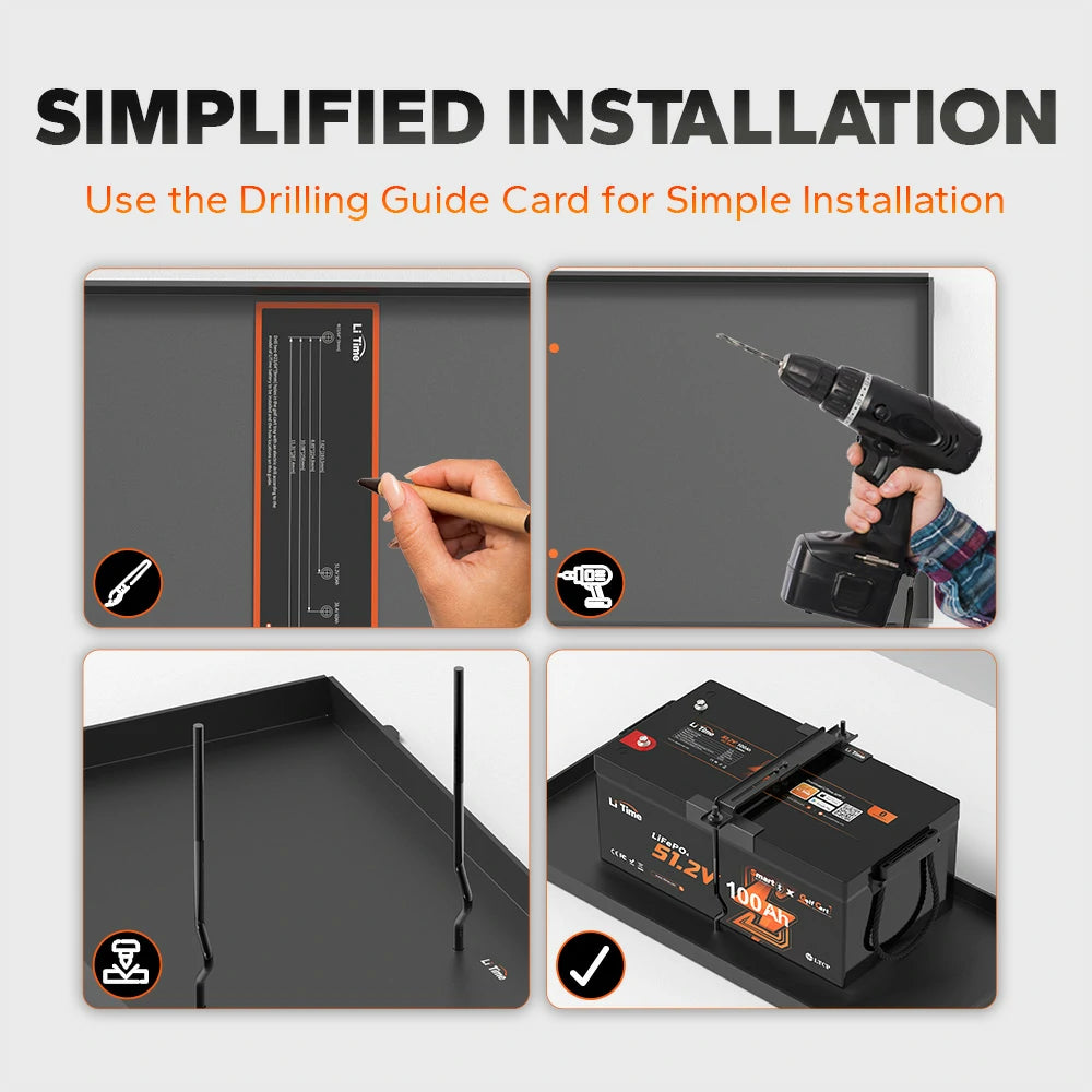 ✅Like New✅LiTime Heavy Duty Golf Cart Battery Hold Down Kit with Clamps and Bolts