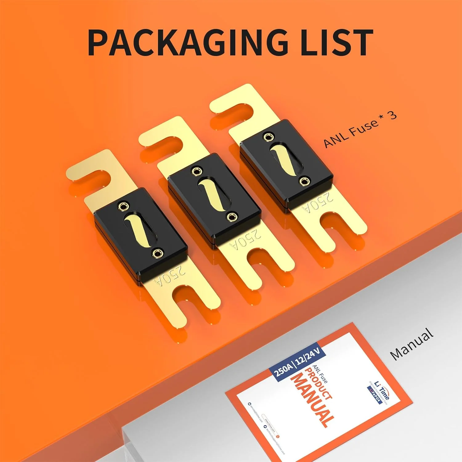 ✅Like New✅LiTime ANL FUSE 250A 32V 3 PCS 6 ✅Like New✅LiTime ANL FUSE 250A 32V 3 PCS