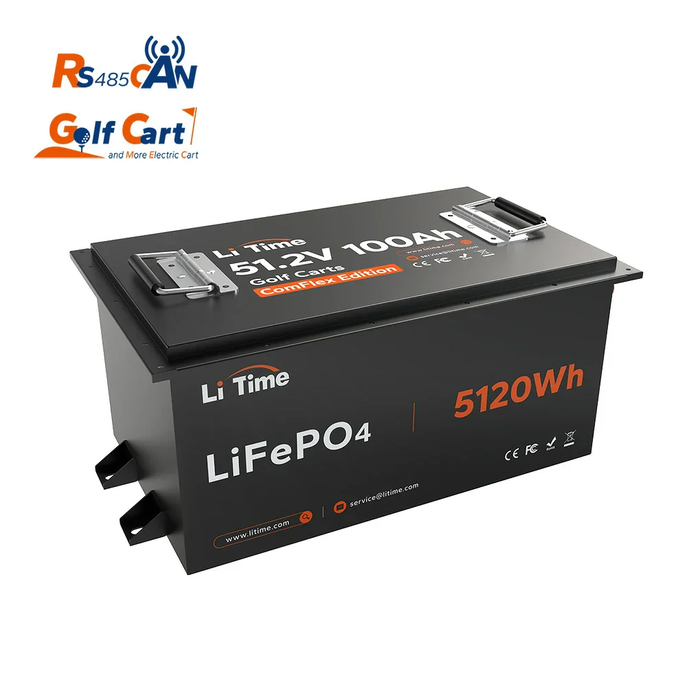 ✅Like New✅LiTime 48V 100Ah Golf Cart Metal Case Lithium Battery - 200A BMS & Real-Time Monitoring