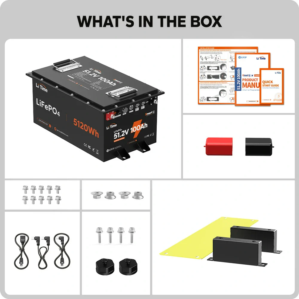 LiTime 48V(51.2V) 100Ah Bluetooth Golf Cart Lithium Battery with Real-Time Monitoring 10 LiTime 48V(51.2V) 100Ah Bluetooth Golf Cart Lithium Battery with Real-Time Monitoring