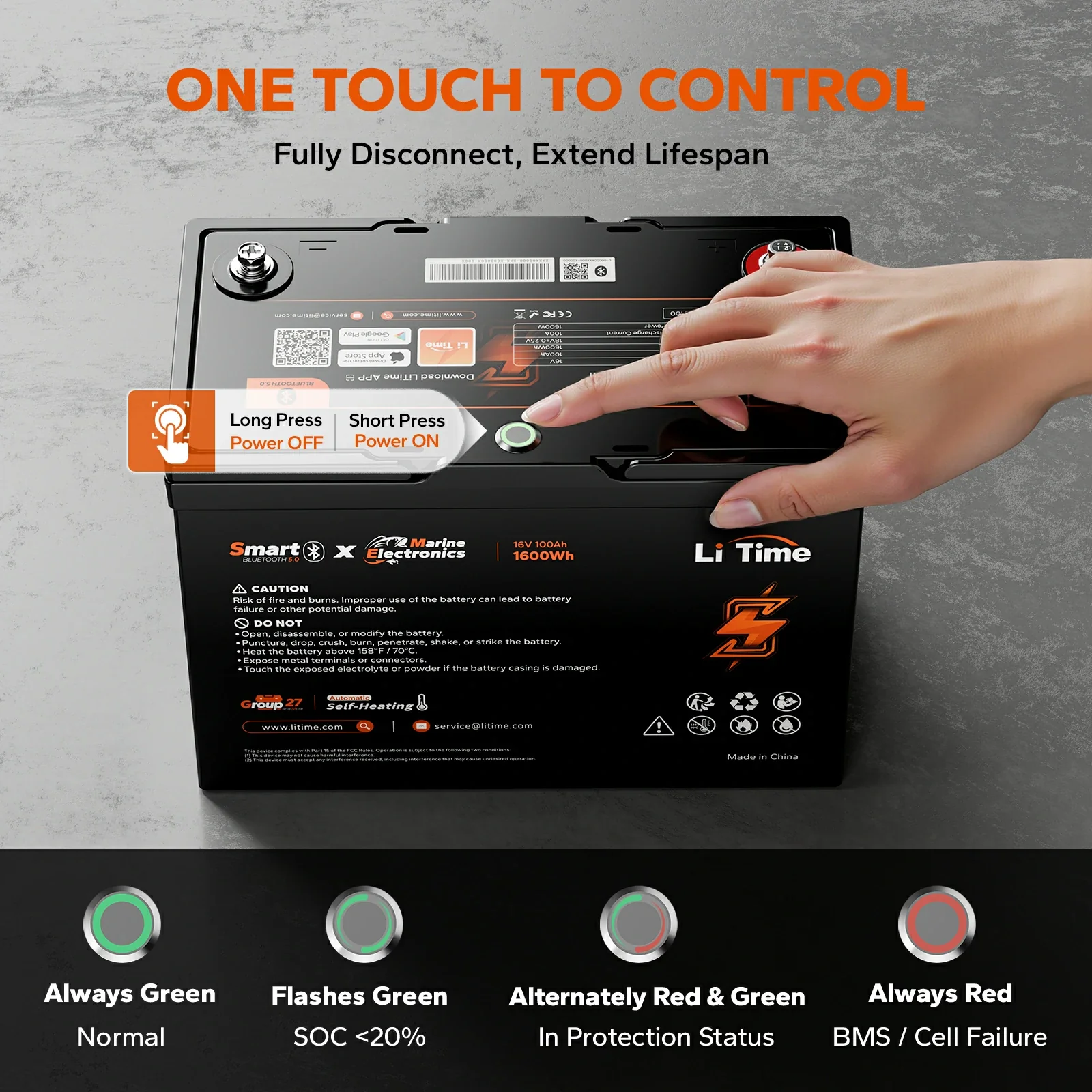 ✅Like New✅LiTime 16V 100Ah Fish Finder Lithium Battery with Bluetooth, Self-heating 292 ✅Like New✅LiTime 16V 100Ah Fish Finder Lithium Battery with Bluetooth, Self-heating