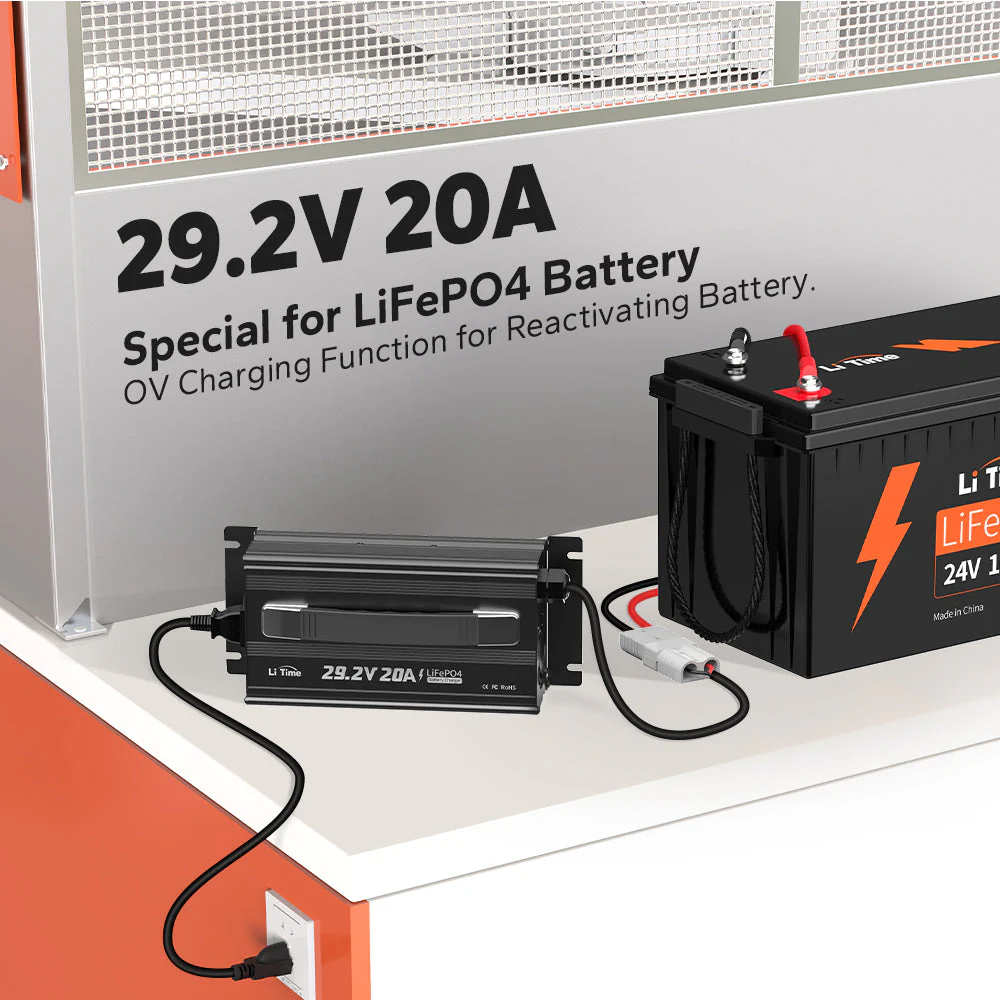 ✅Like New✅LiTime 24 (29.2) Volt 20A Mountable Lithium Battery Charger