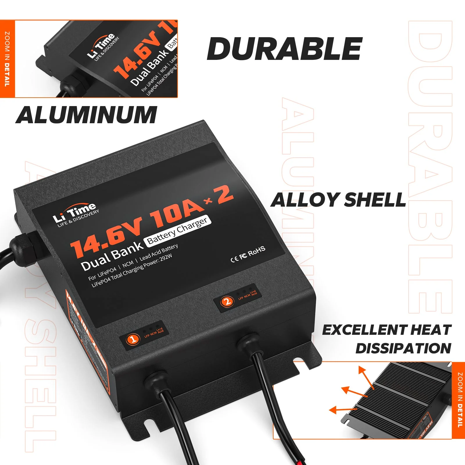 ✅Like New✅LiTime 2 Bank 12V 10A Battery Charger 8 ✅Like New✅LiTime 2 Bank 12V 10A Battery Charger