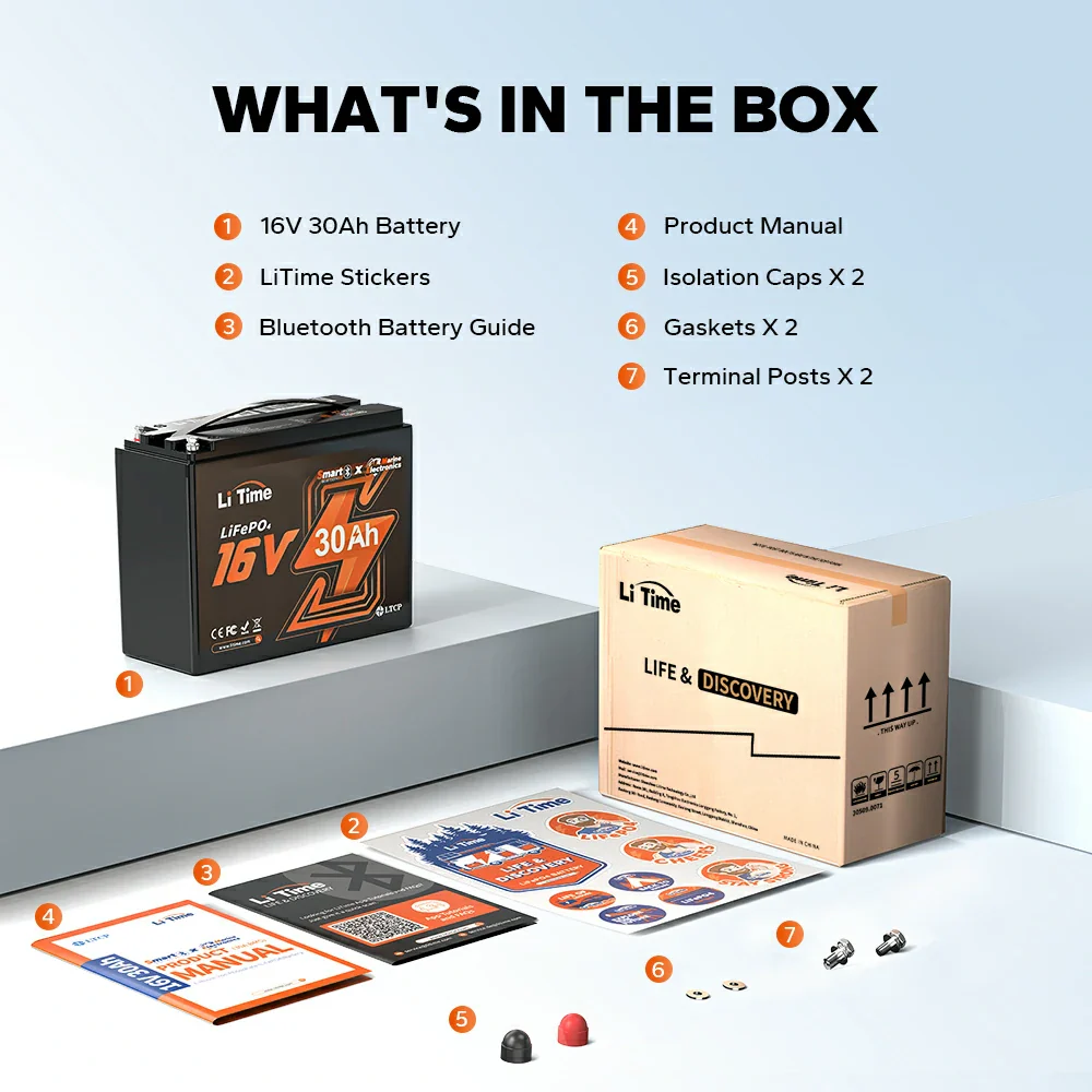✅Like New✅LiTime 16V 30Ah Deep Cycle Bluetooth Lithium Kayak Fish Finder Battery, Fishing Electronics 75 ✅Like New✅LiTime 16V 30Ah Deep Cycle Bluetooth Lithium Kayak Fish Finder Battery, Fishing Electronics