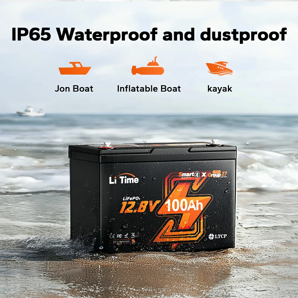 LiTime 12V 100Ah Batteries for Marine & RV