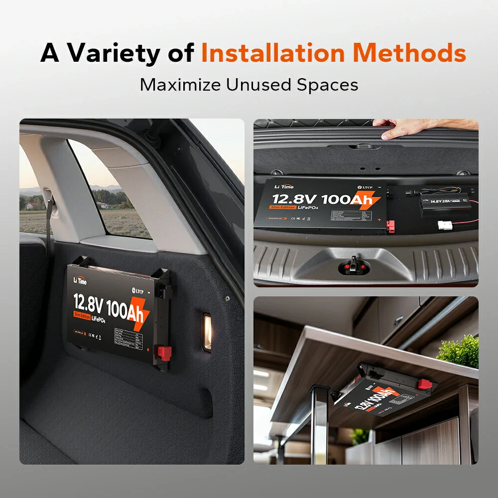 LiTime 12V 100Ah Batteries for Marine & RV