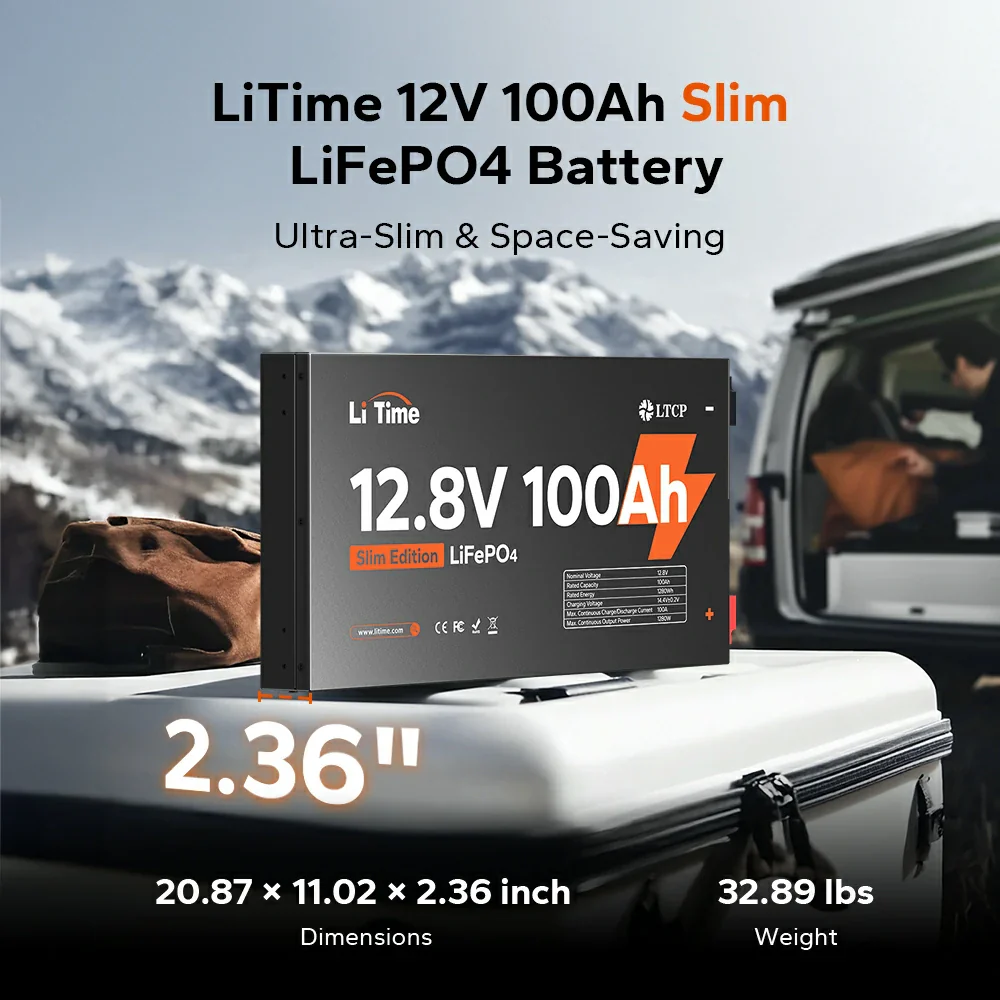 LiTime 12V 100Ah Batteries for Marine & RV