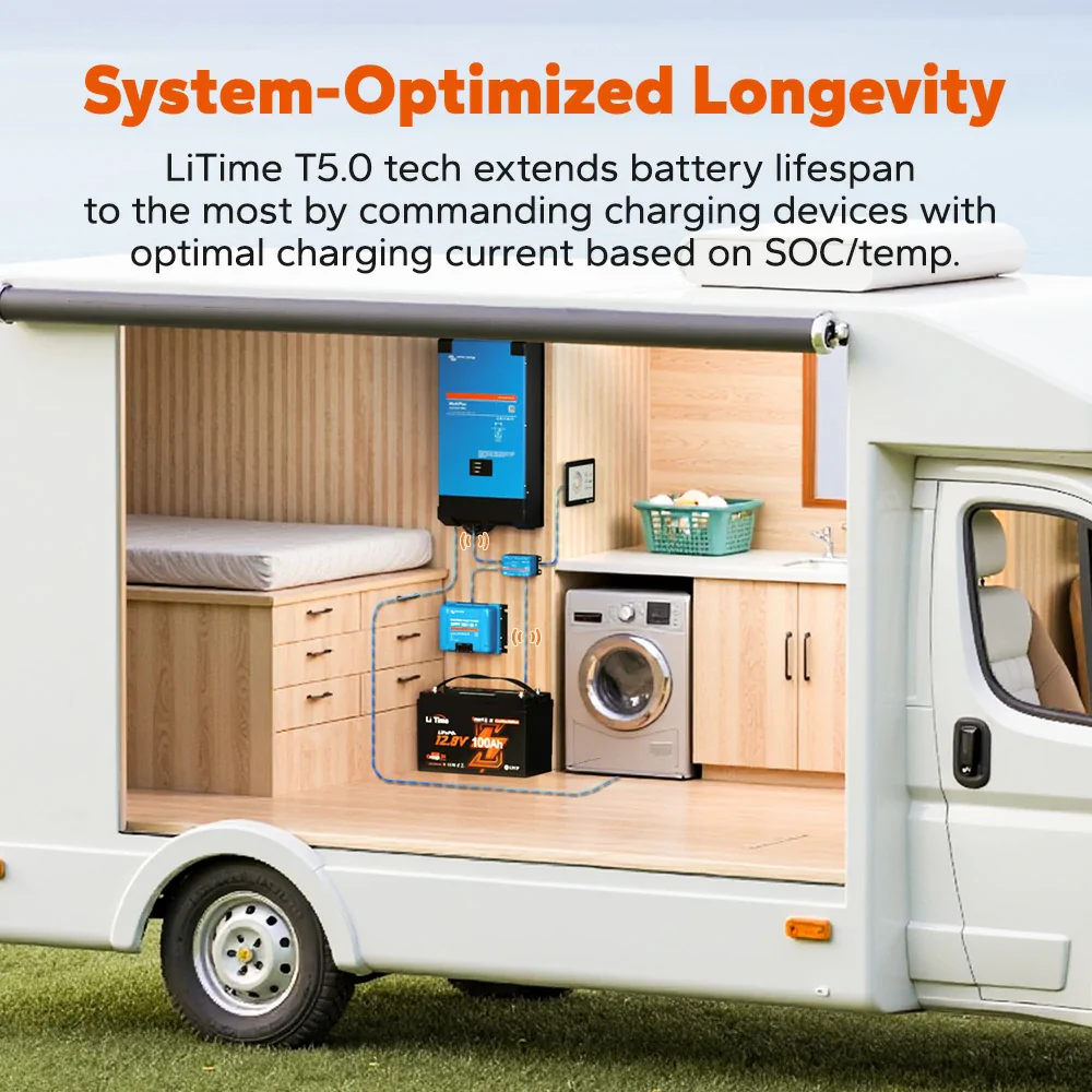 LiTime 12V 100Ah Batteries for Marine & RV