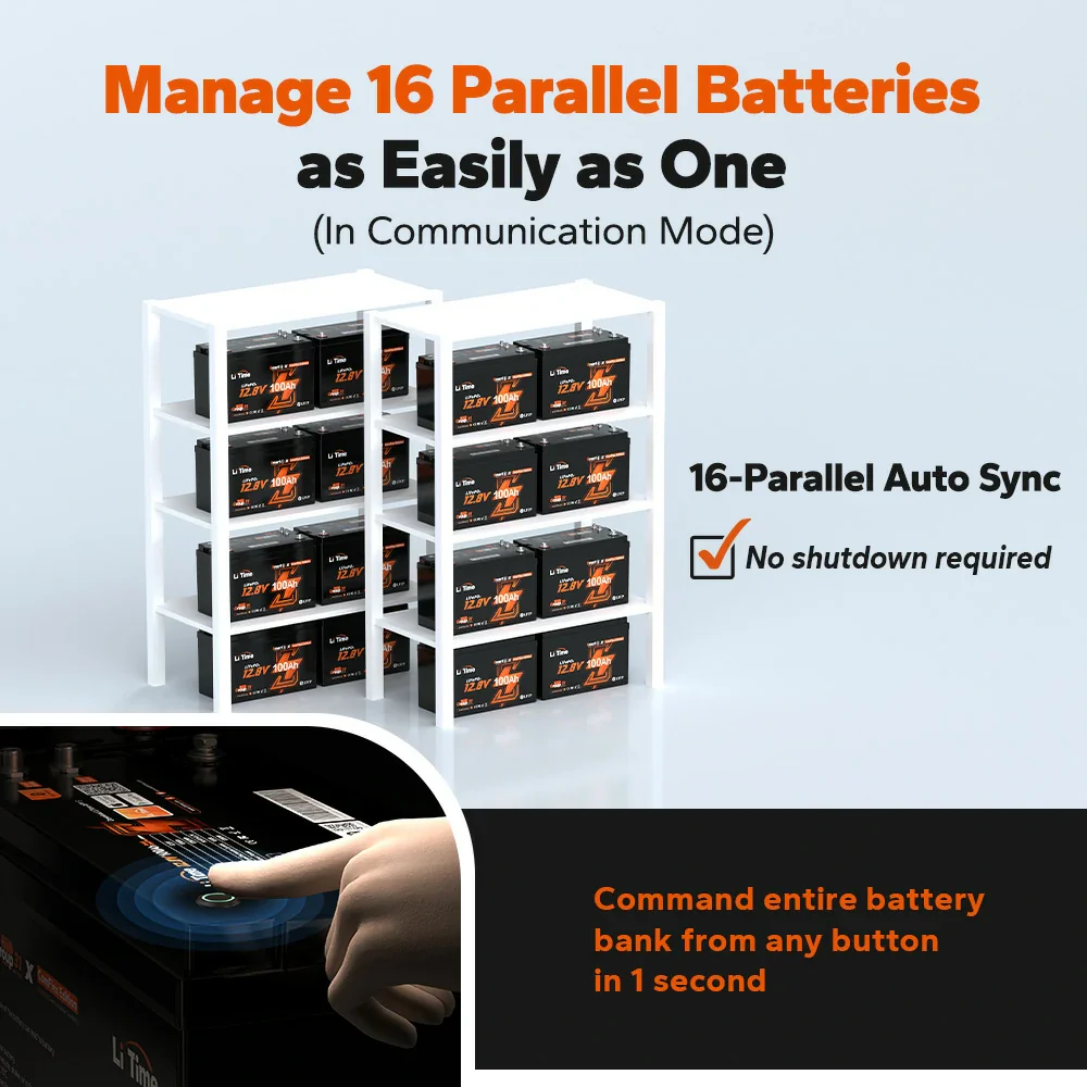 LiTime 12V 100Ah Batteries for Marine & RV