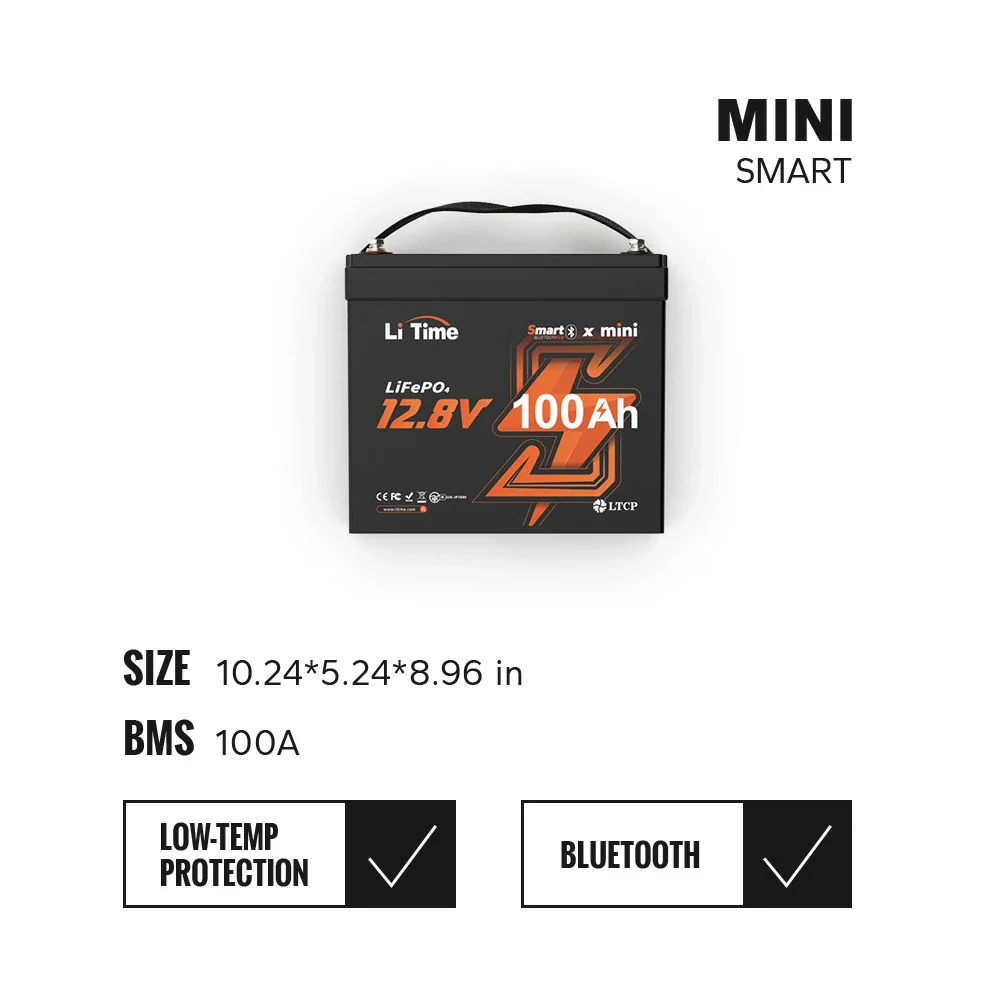 LiTime 12V 100Ah Batteries for Marine & RV