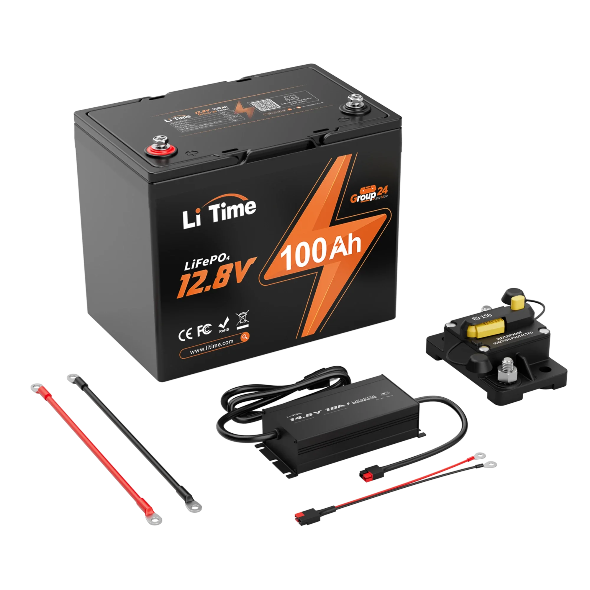 LiTime 12V 100Ah Group 24 Deep Cycle LiFePO4 Lithium Battery 15 LiTime 12V 100Ah Group 24 Deep Cycle LiFePO4 Lithium Battery
