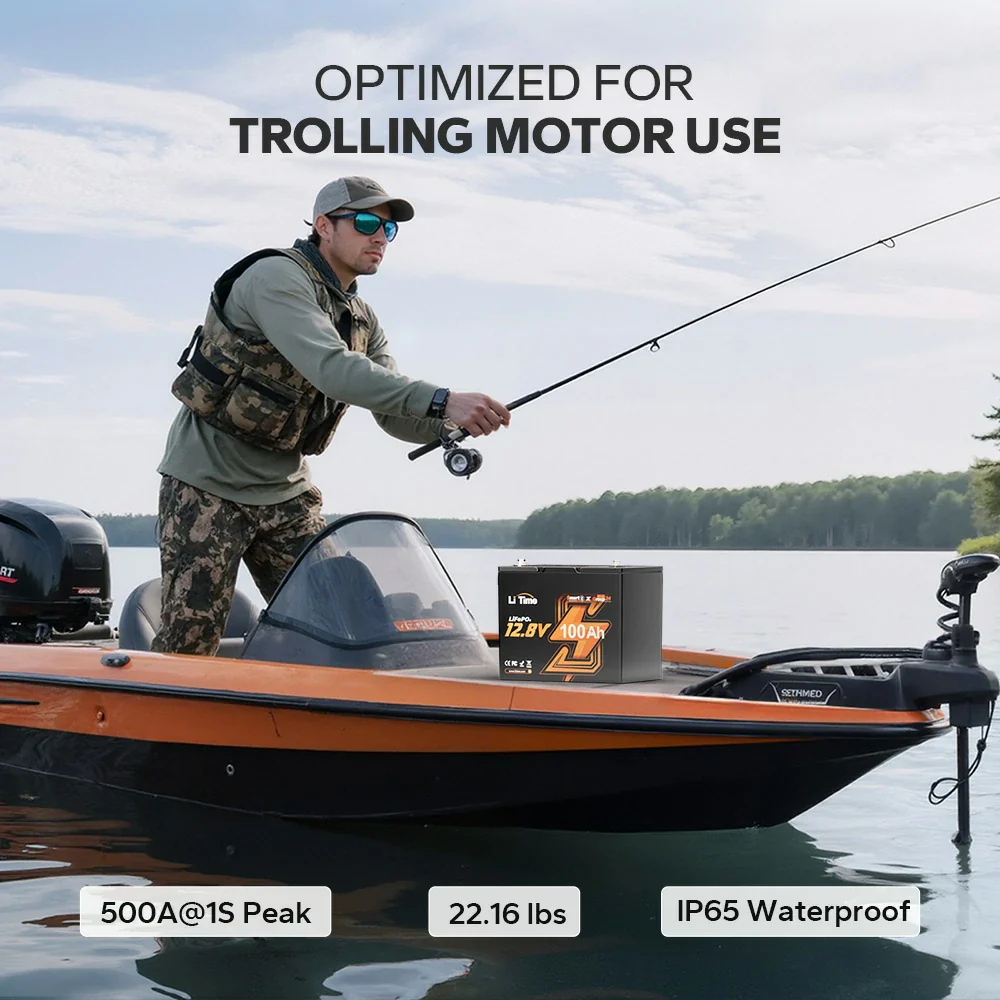 LiTime 12V 100Ah Group 24 Bluetooth LiFePO4 Lithium Deep Cycle Battery 4 LiTime 12V 100Ah Group 24 Bluetooth LiFePO4 Lithium Deep Cycle Battery