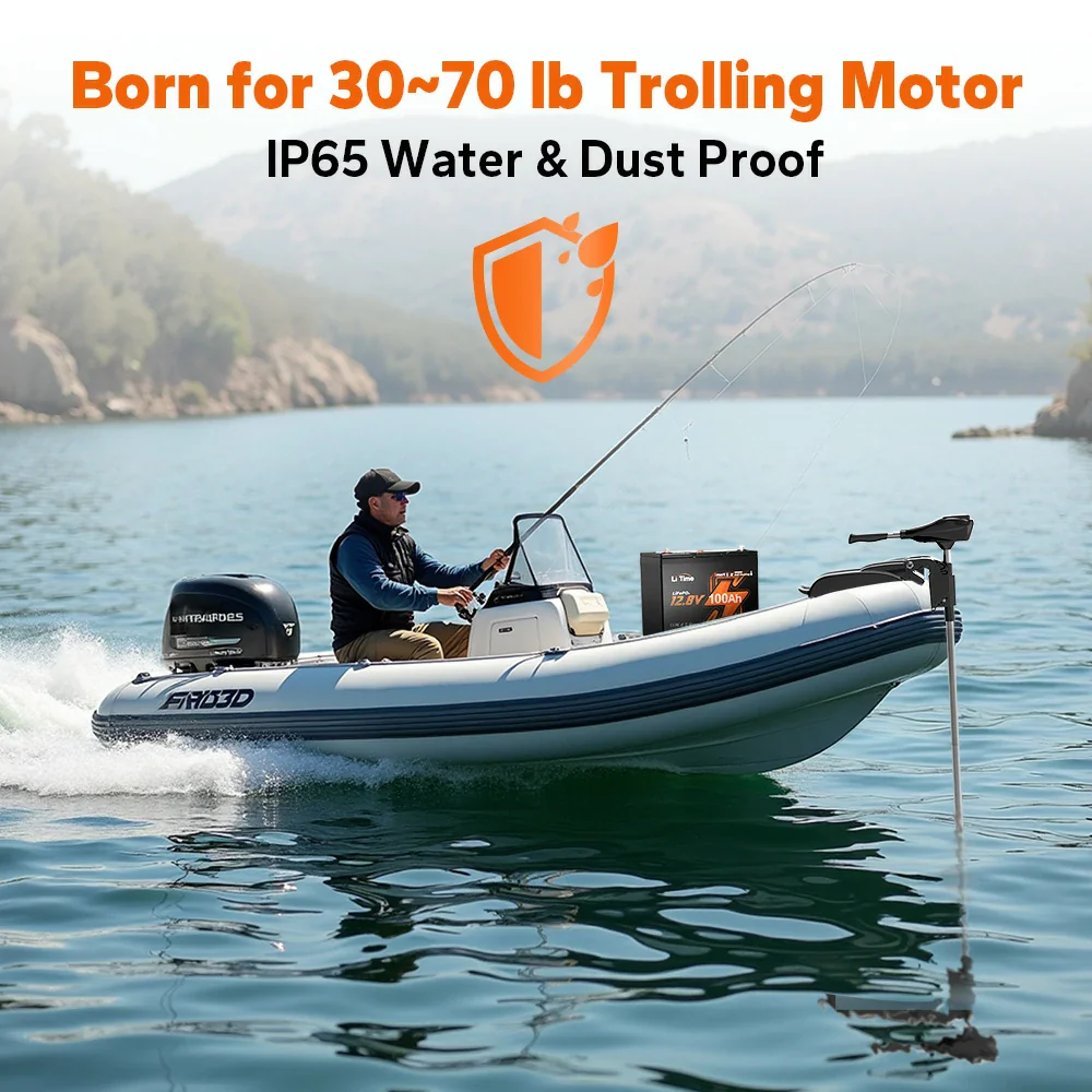 LiTime 12V 100Ah Group 24 Bluetooth Lithium Deep Cycle Battery with Self Heating 10 LiTime 12V 100Ah Group 24 Bluetooth Lithium Deep Cycle Battery with Self Heating