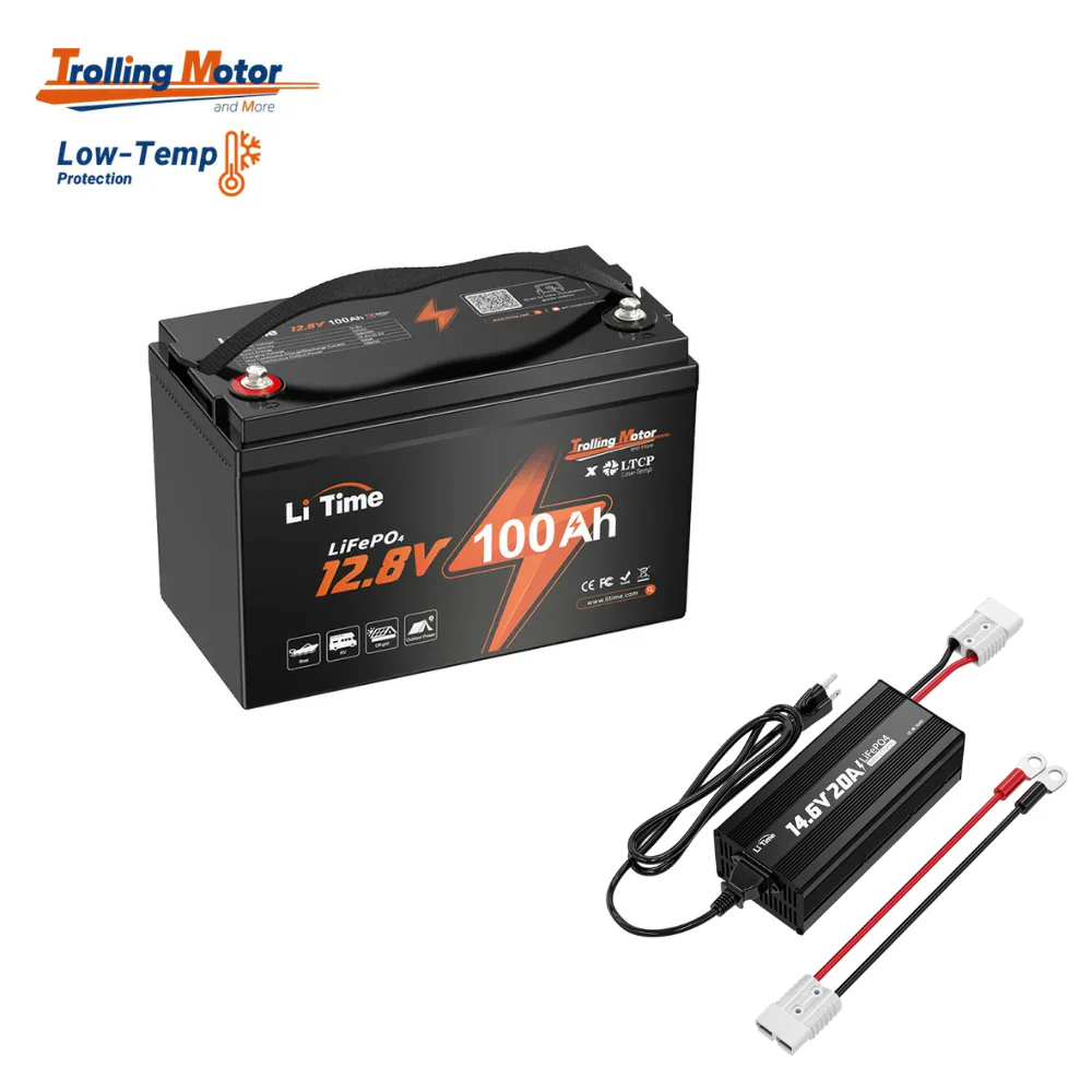 LiTime 12V 100Ah TM Lithium Marine Trolling Motor Battery