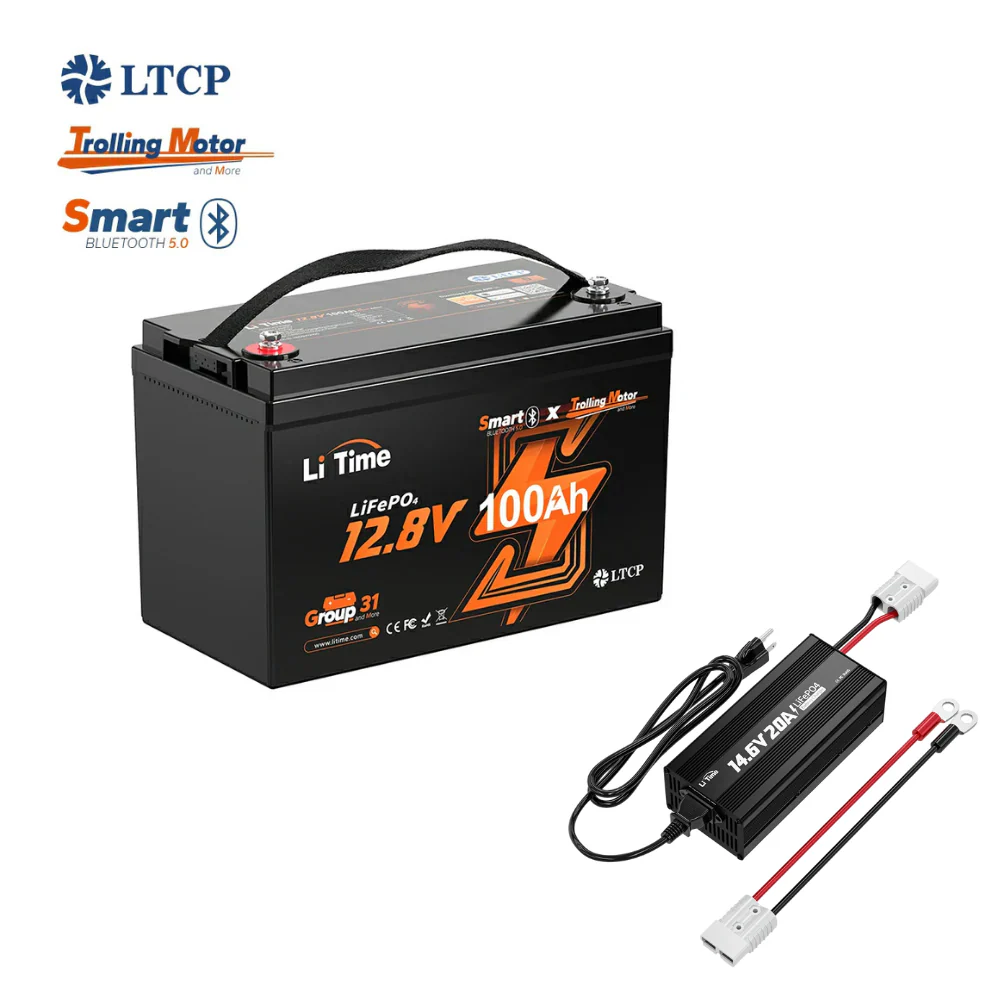 LiTime 12 Volt 100Ah TM Lithium Marine Trolling Motor Battery with Bluetooth 14 LiTime 12 Volt 100Ah TM Lithium Marine Trolling Motor Battery with Bluetooth